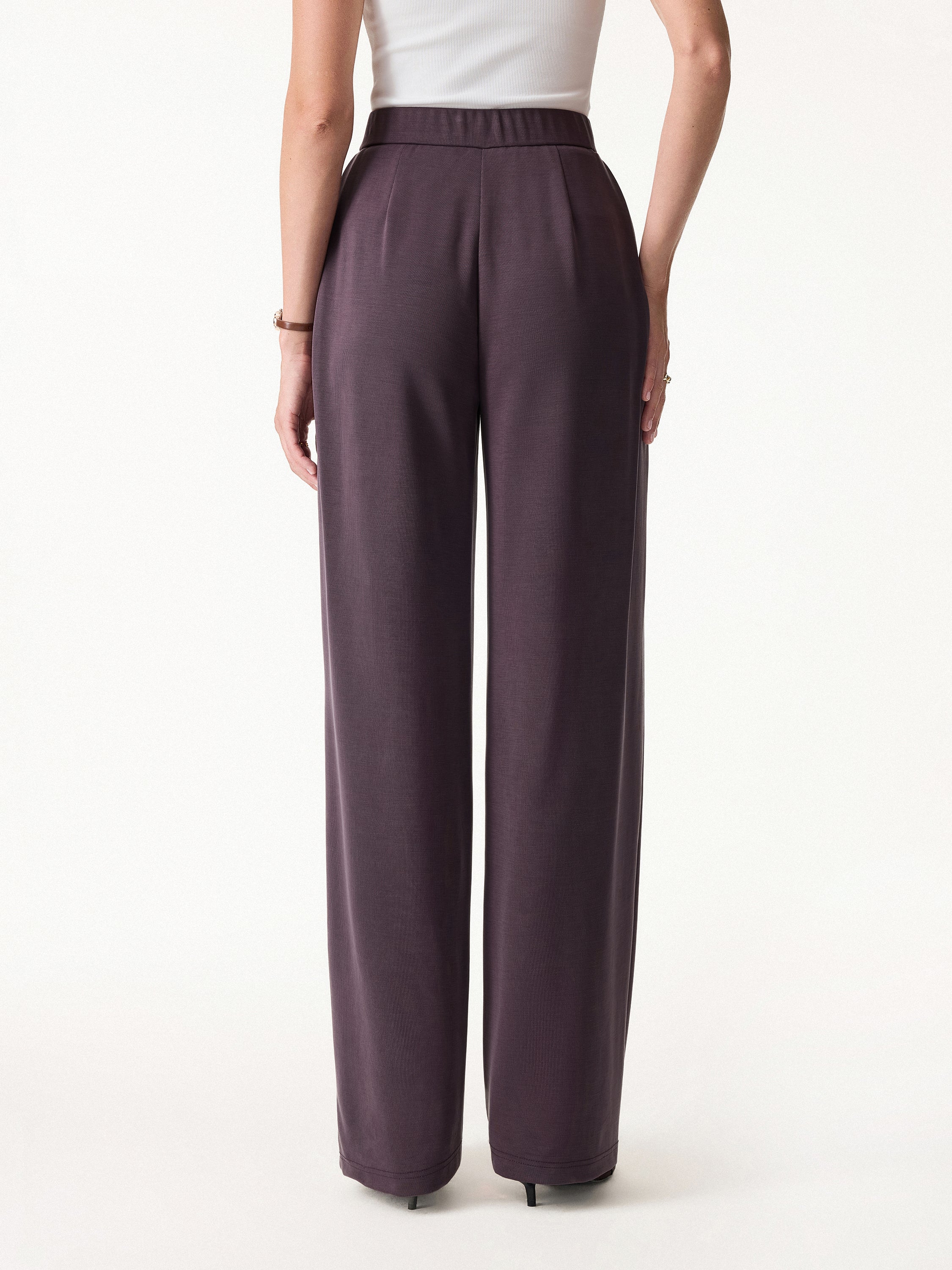 Sandwashed High Rise Straight Leg Pull-On Pants with Pockets - Image 9