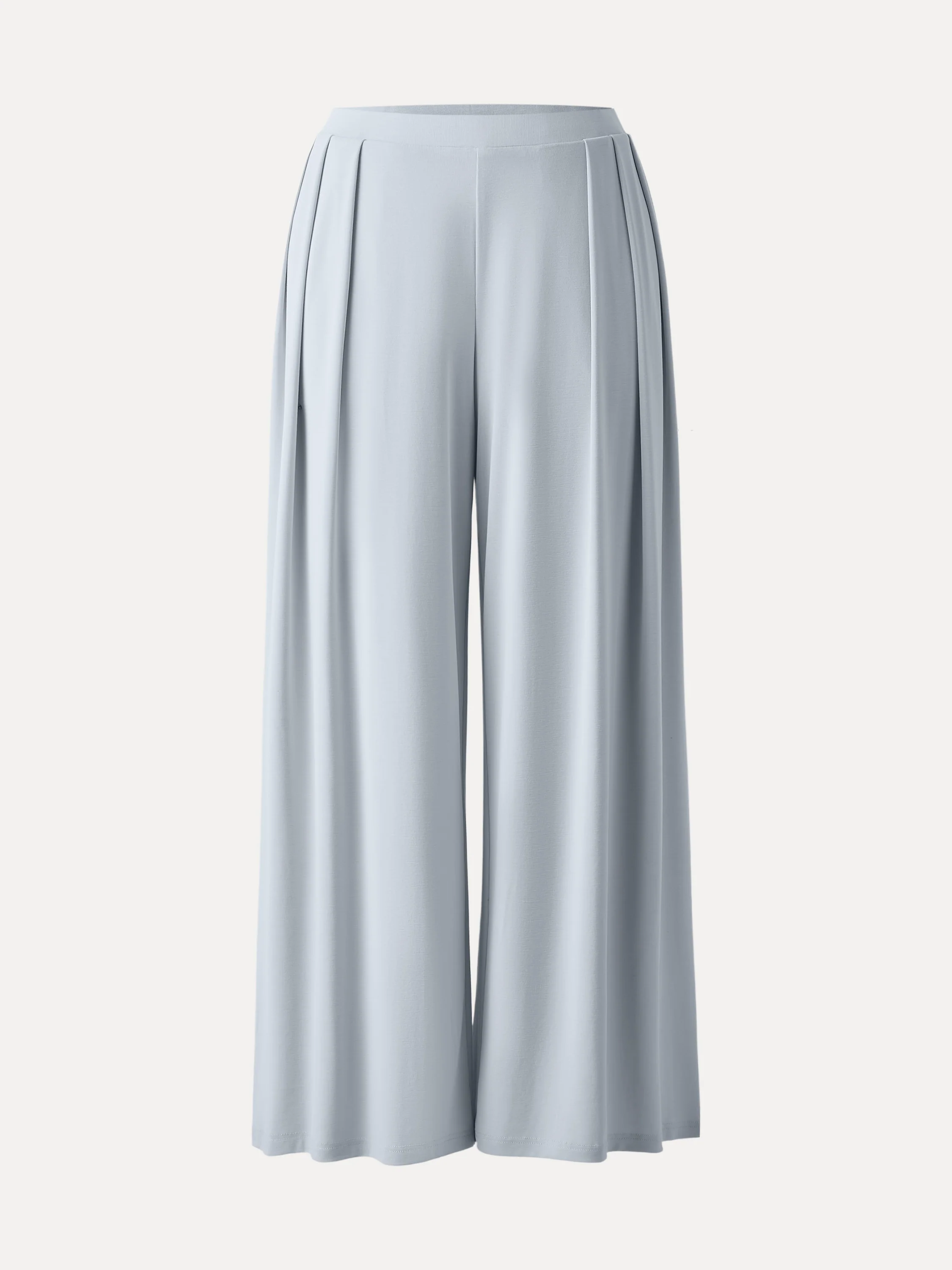 Sandwashed Mid Rise Pleated Wide Leg Palazzo Pants with Pockets - Image 16
