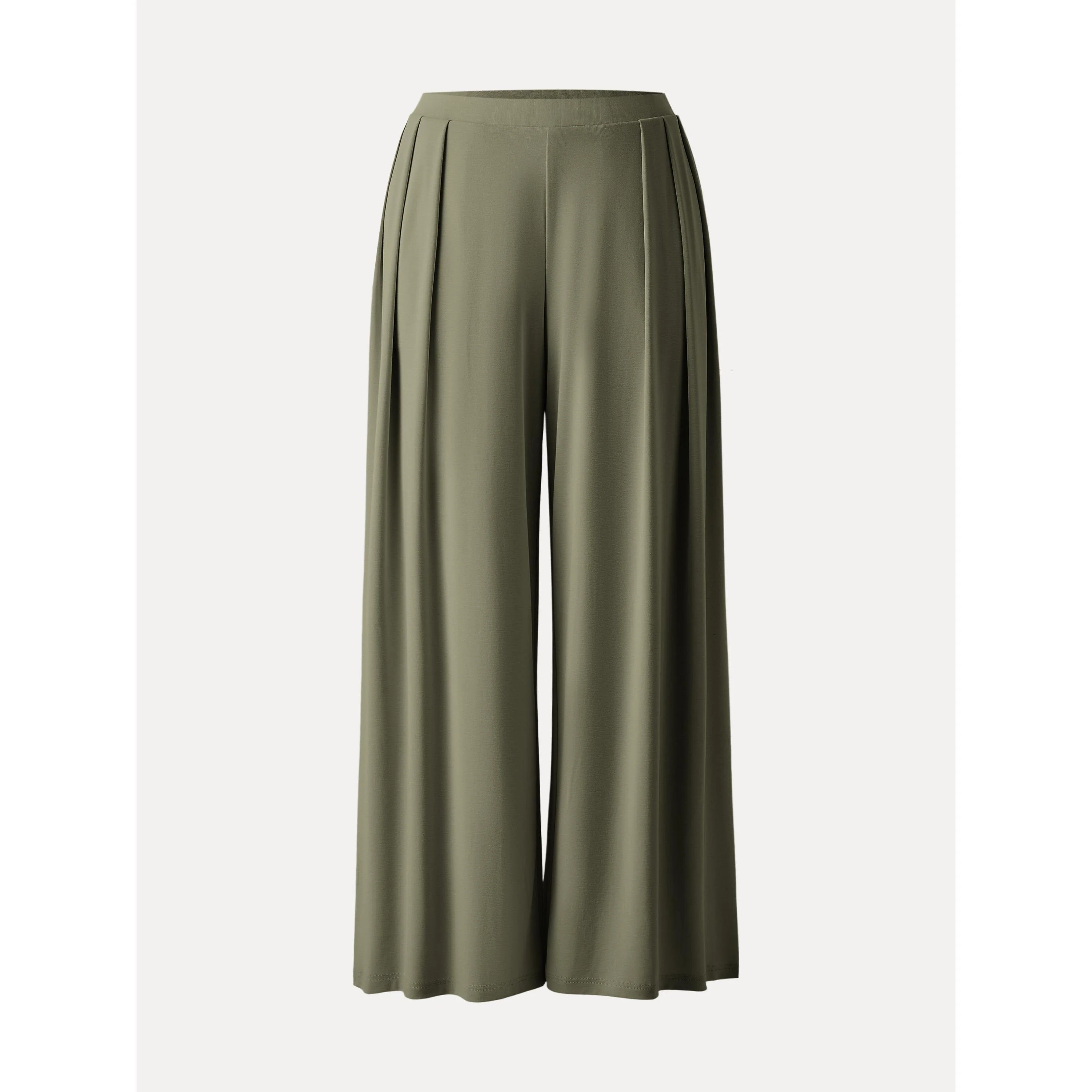 Sandwashed Mid Rise Pleated Wide Leg Palazzo Pants with Pockets - Image 20