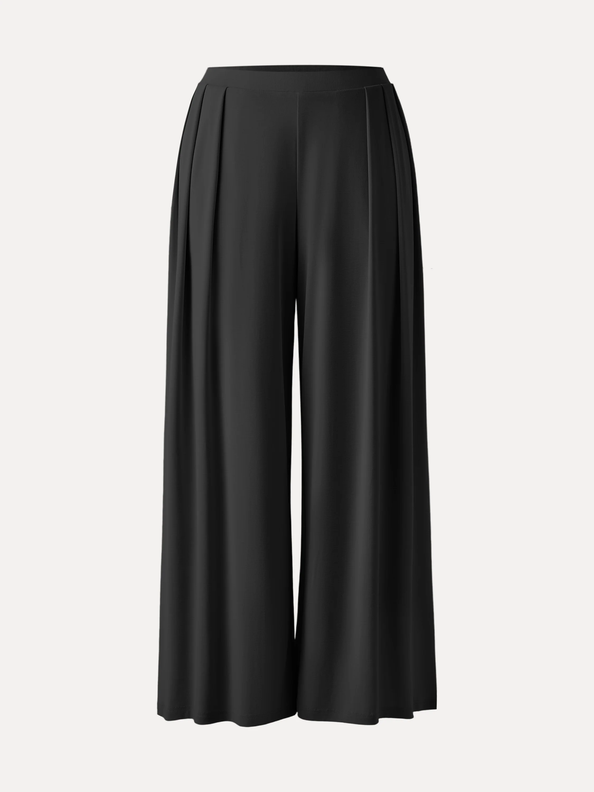 Sandwashed Mid Rise Pleated Wide Leg Palazzo Pants with Pockets - Image 22