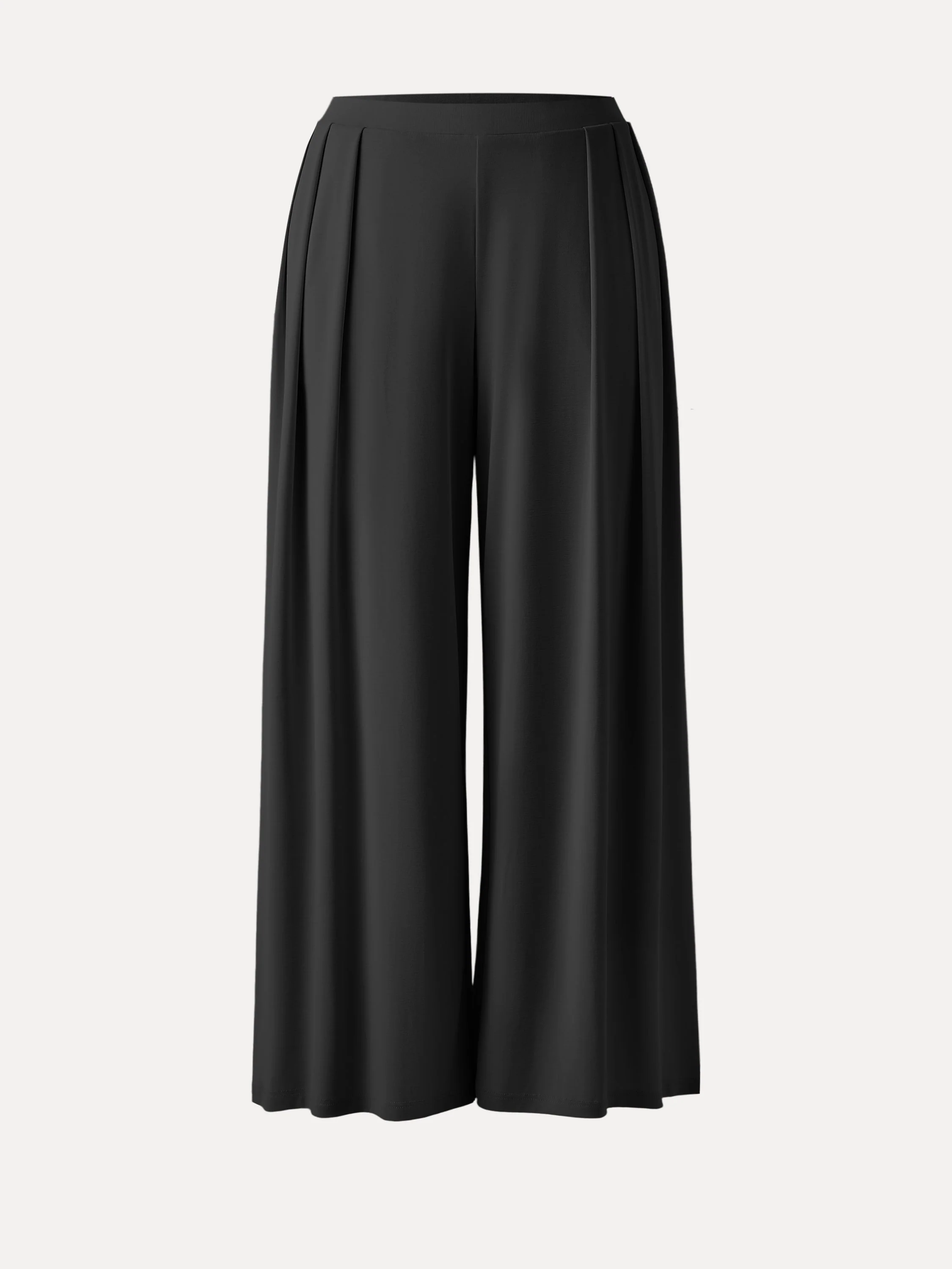 Sandwashed Mid Rise Pleated Wide Leg Palazzo Pants with Pockets - Image 23