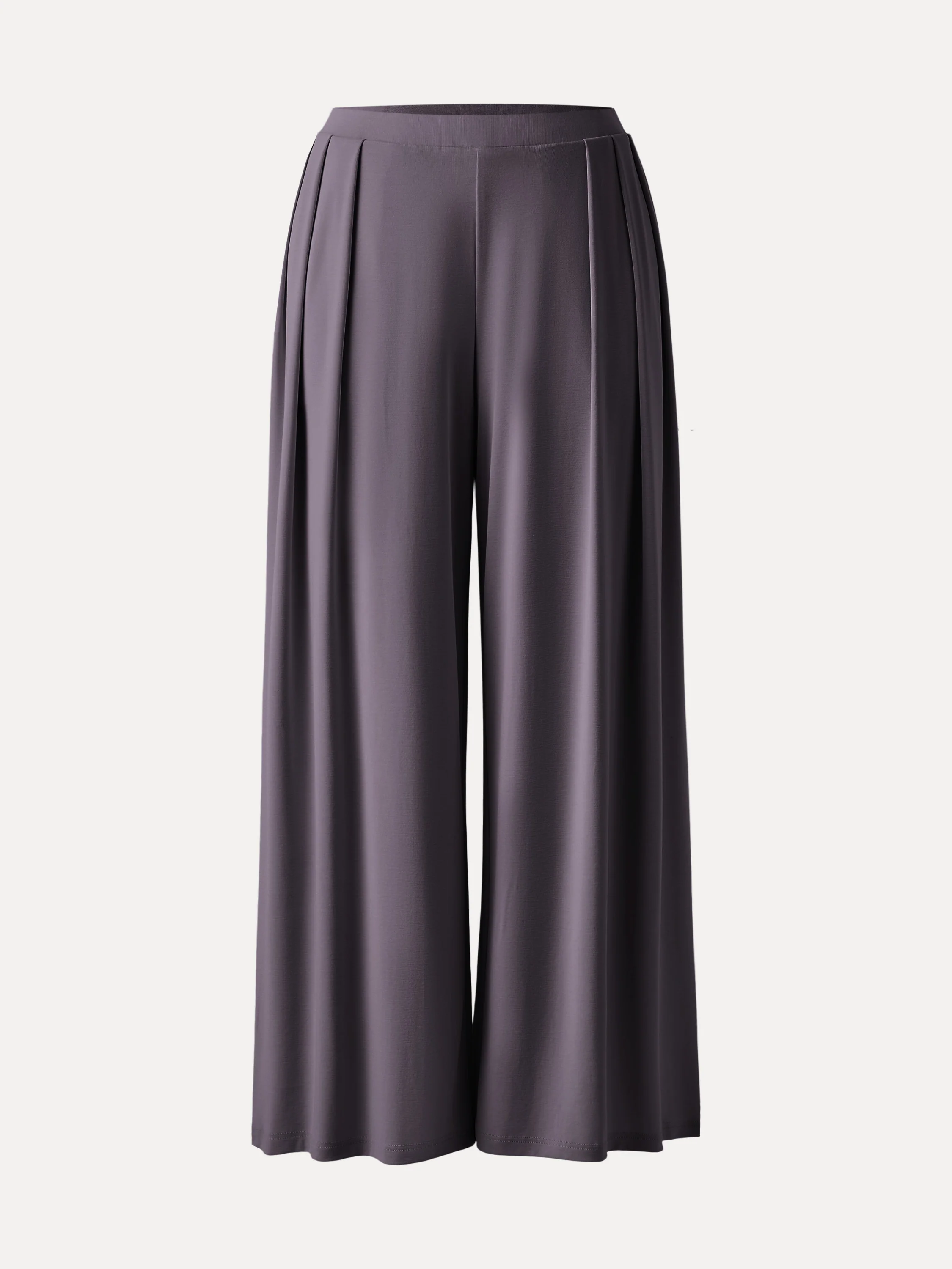 Sandwashed Mid Rise Pleated Wide Leg Palazzo Pants with Pockets - Image 24