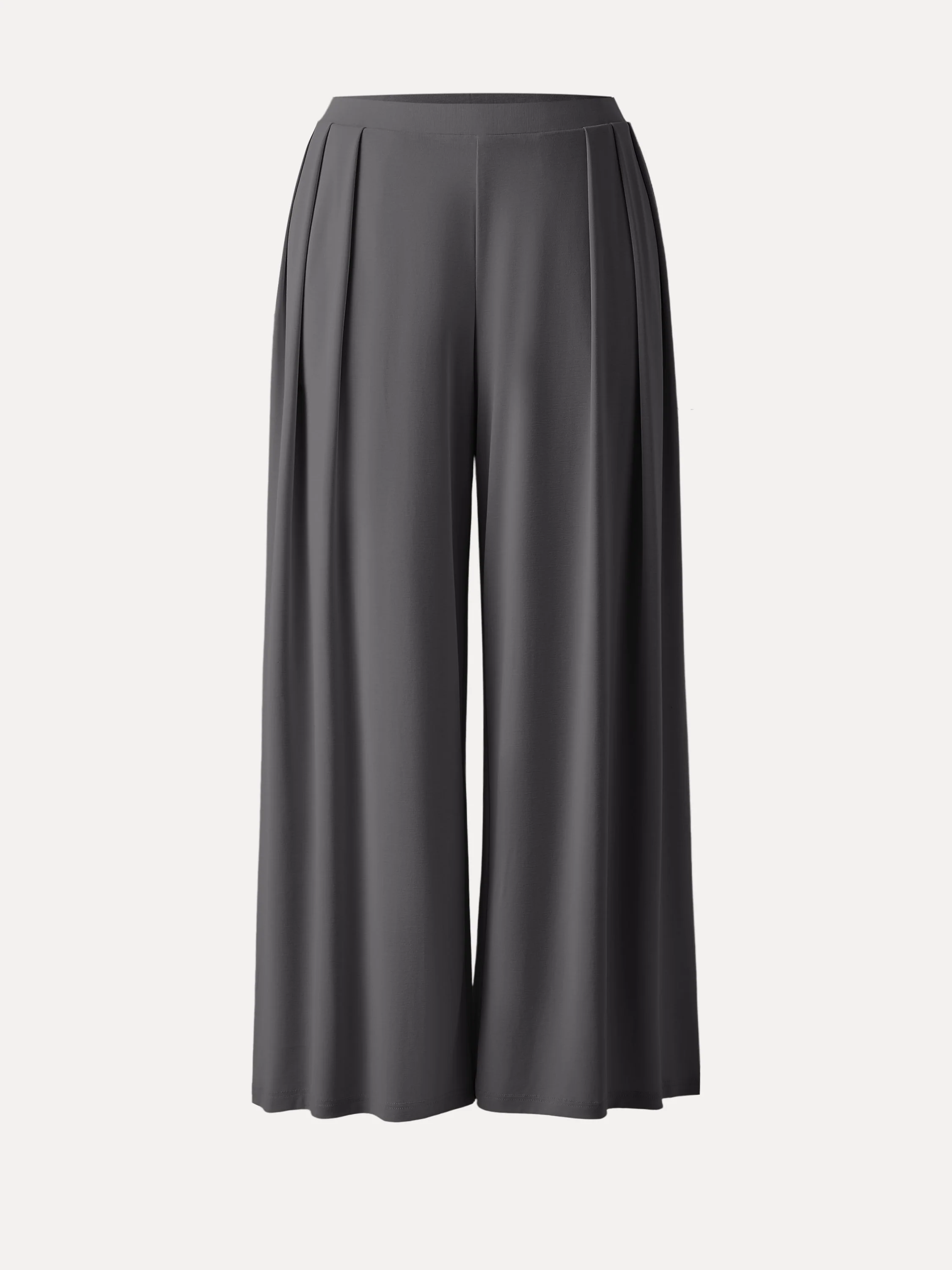 Sandwashed Mid Rise Pleated Wide Leg Palazzo Pants with Pockets - Image 26
