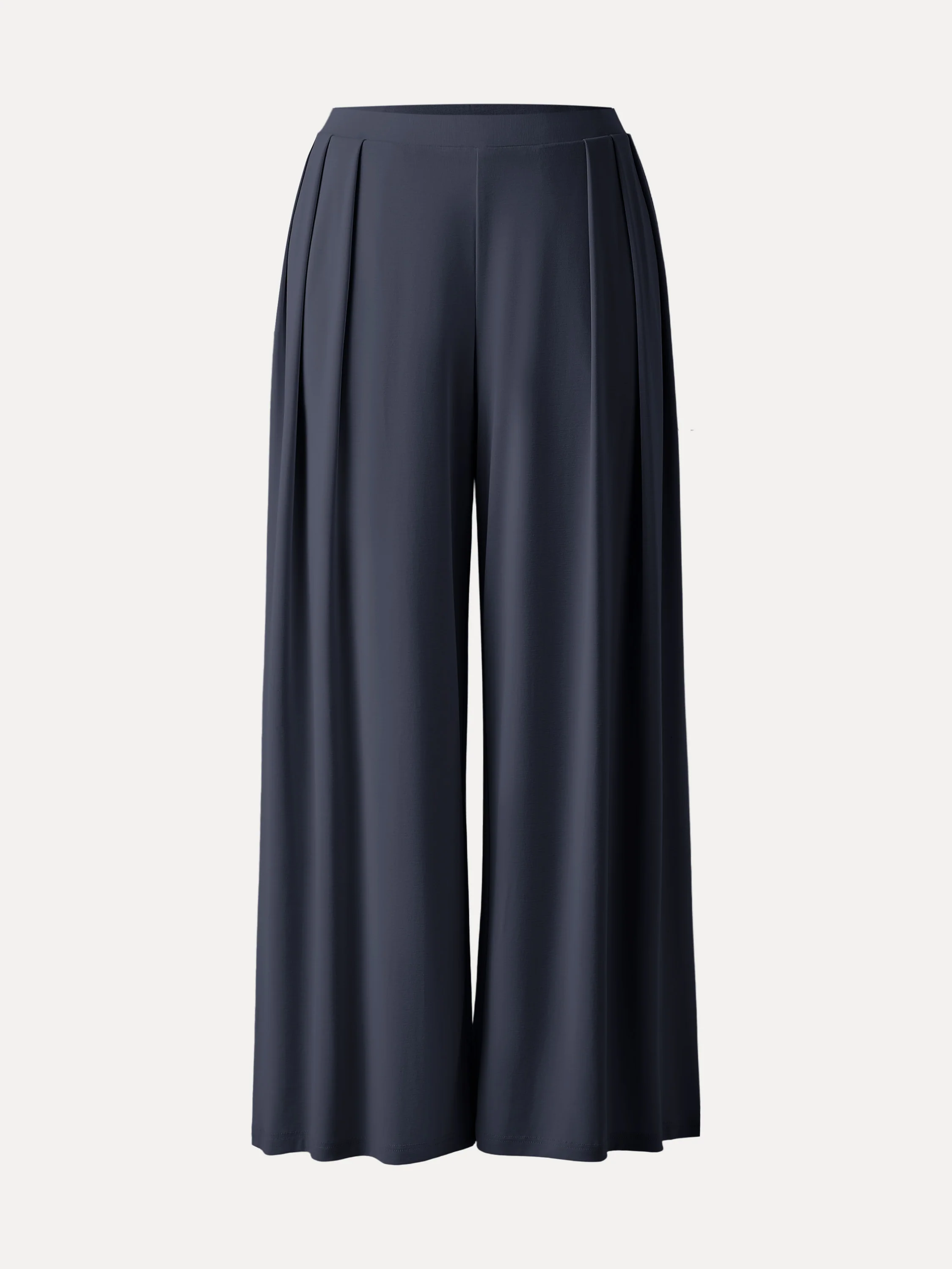Sandwashed Mid Rise Pleated Wide Leg Palazzo Pants with Pockets - Image 29