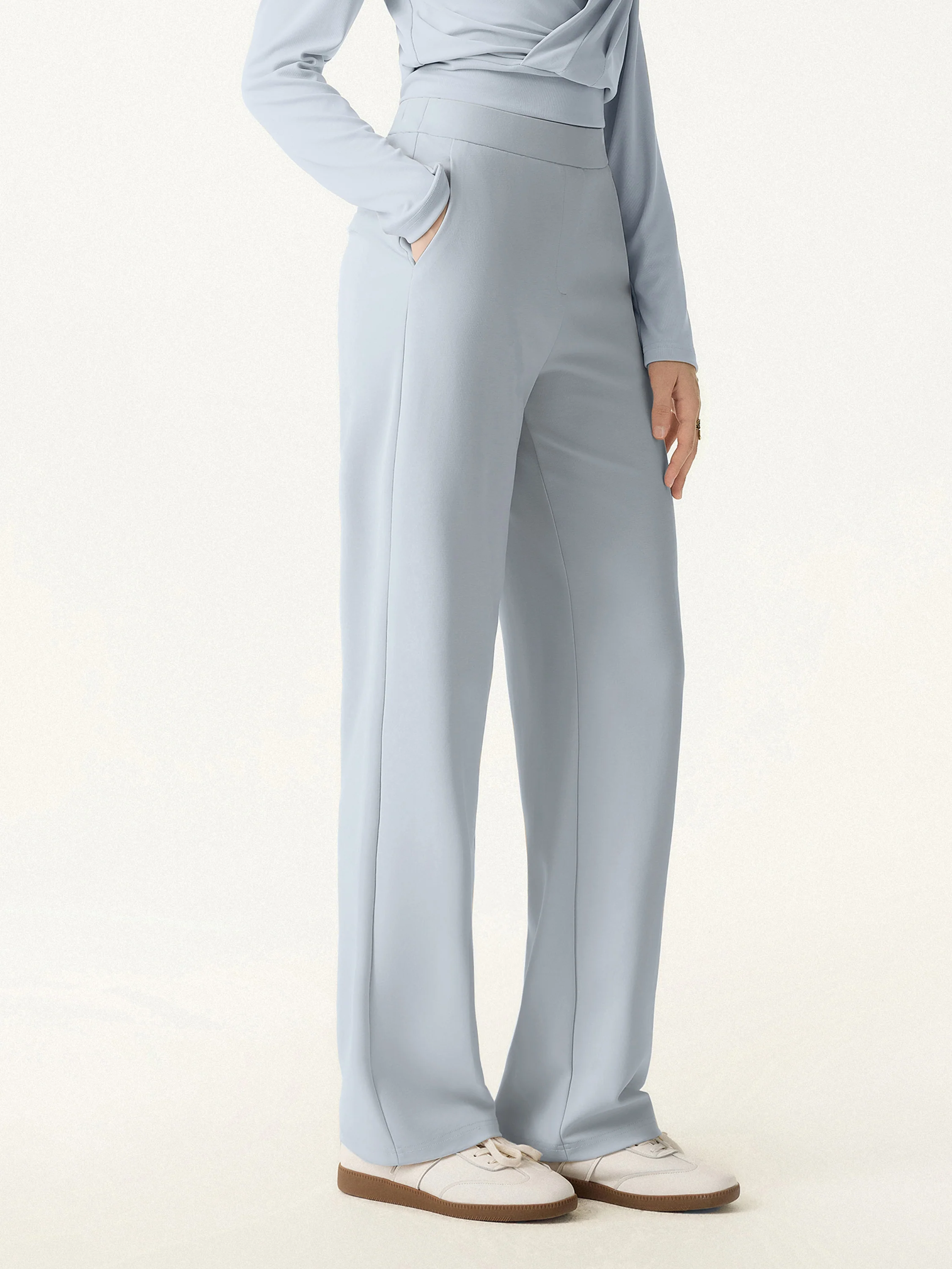 Sandwashed Modal Breathable Straight Leg Pull-on Travel Pants - Image 3