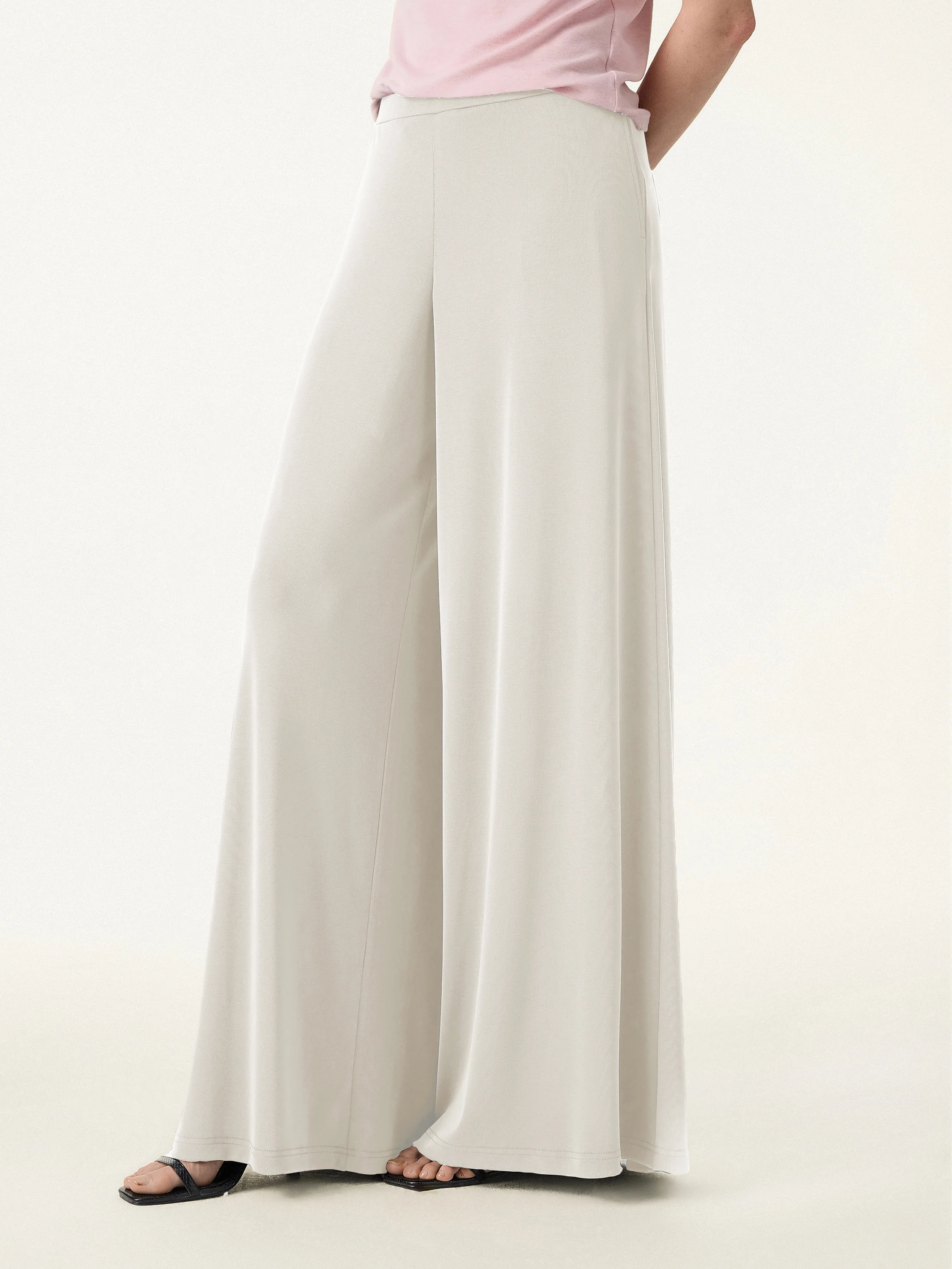 Sandwashed Modal Super Flowy Mid Rise Palazzo Pants with Pockets - Image 16
