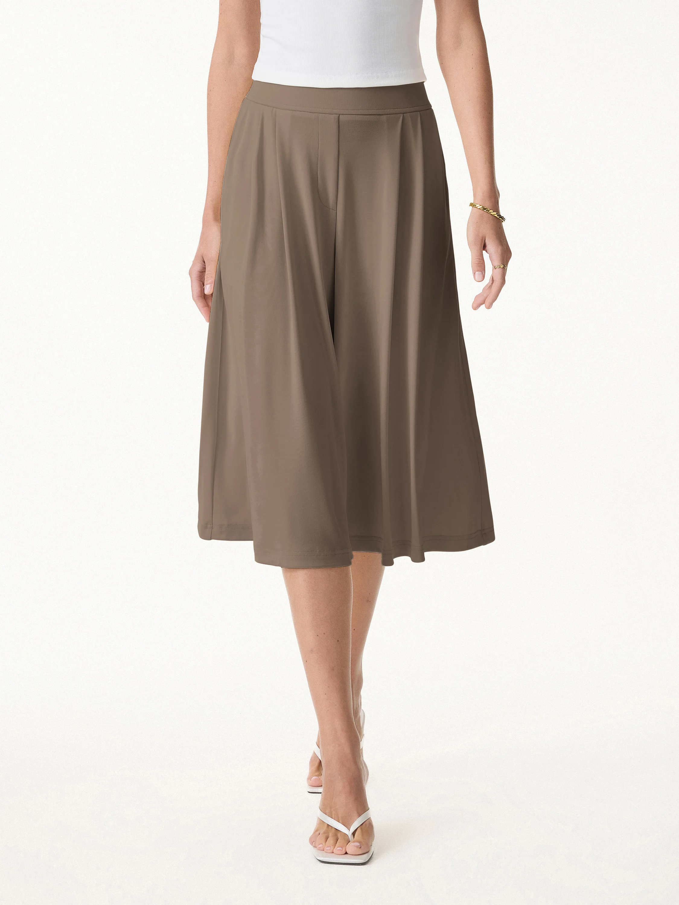 Sandwashed Super Flowy Cropped Palazzo Leg Pants with Pockets - Image 12