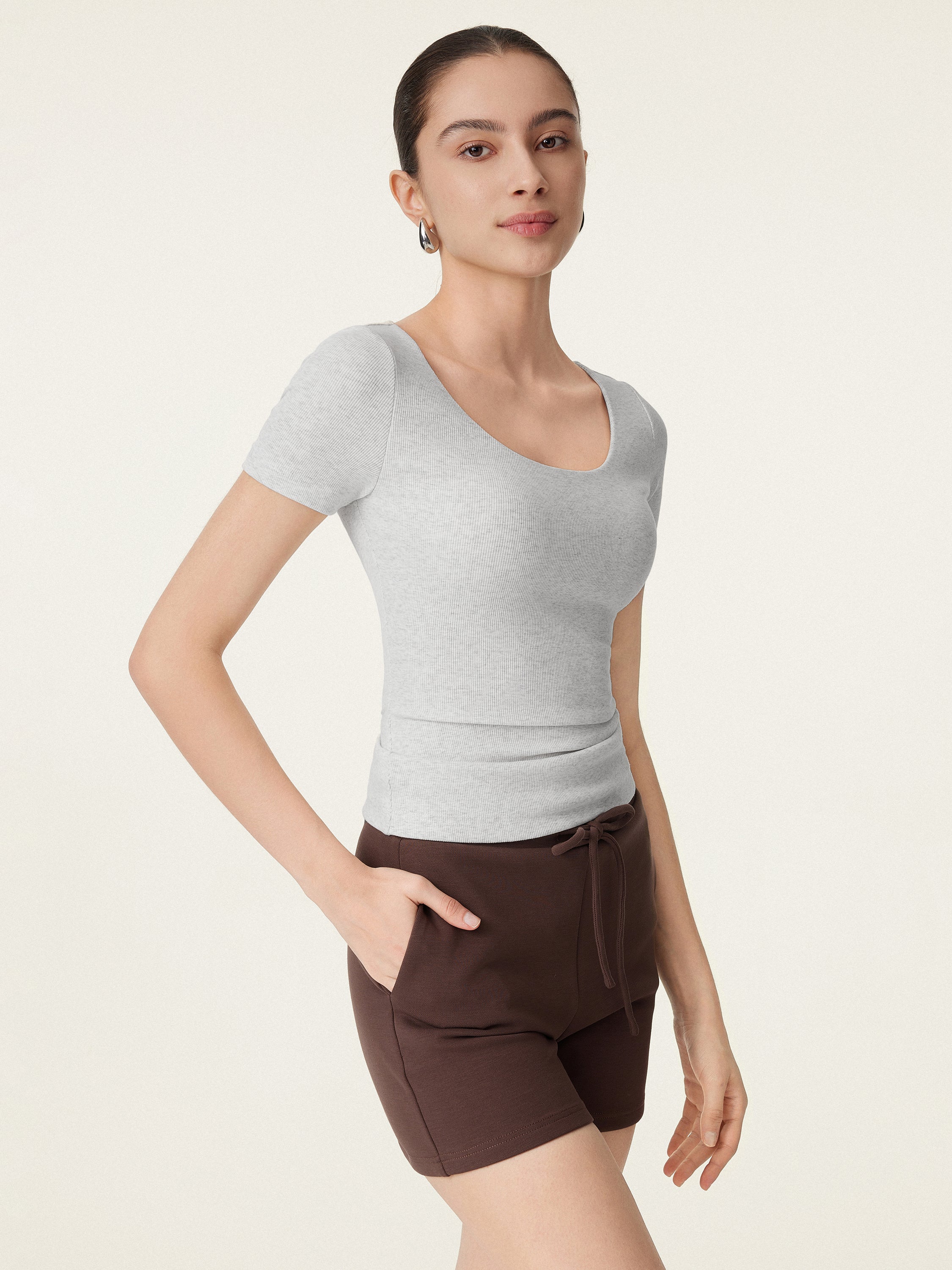 Scoop Neck Cotton New Airy Bra Top - Image 13