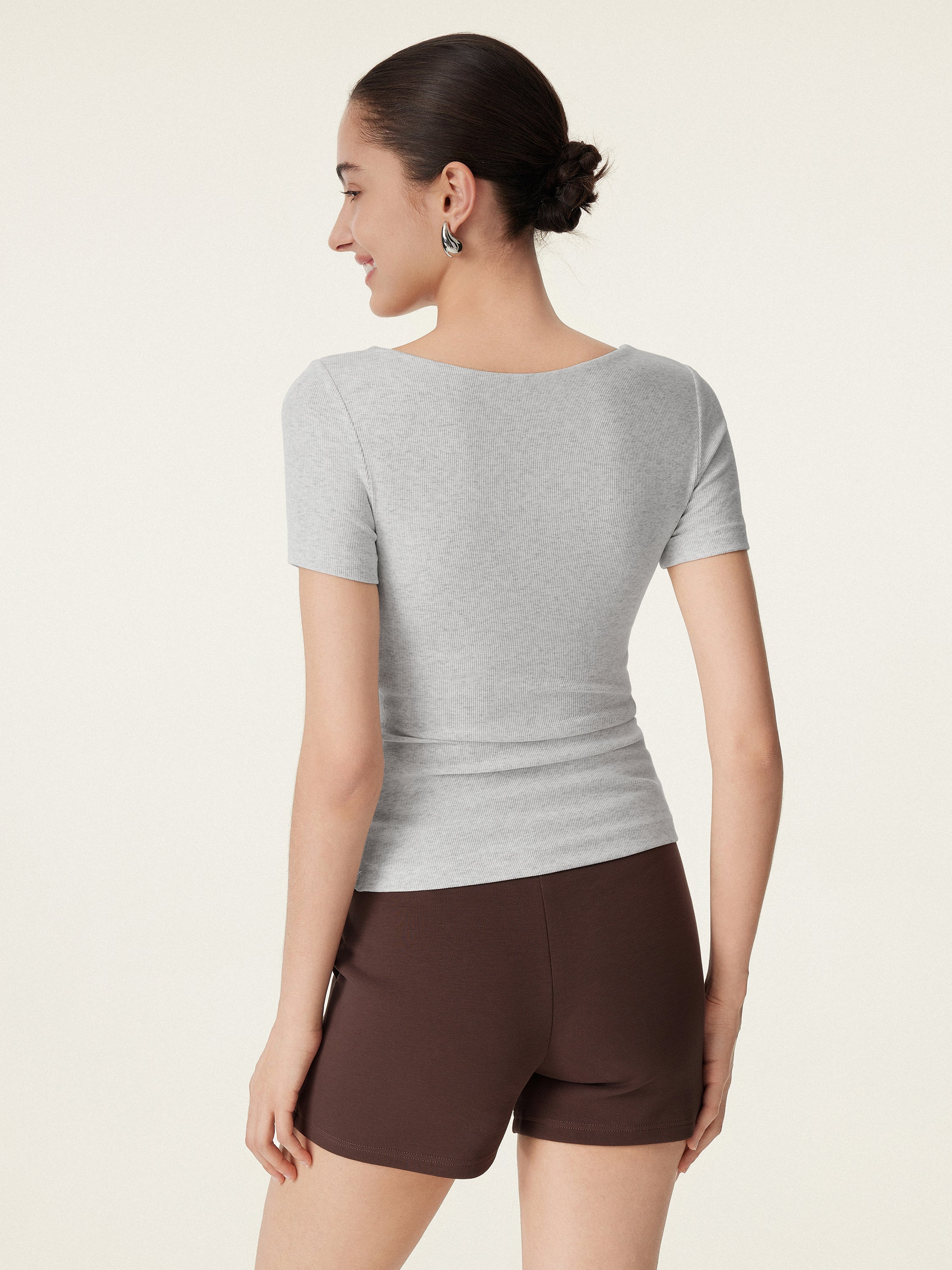 Scoop Neck Cotton New Airy Bra Top - Image 14
