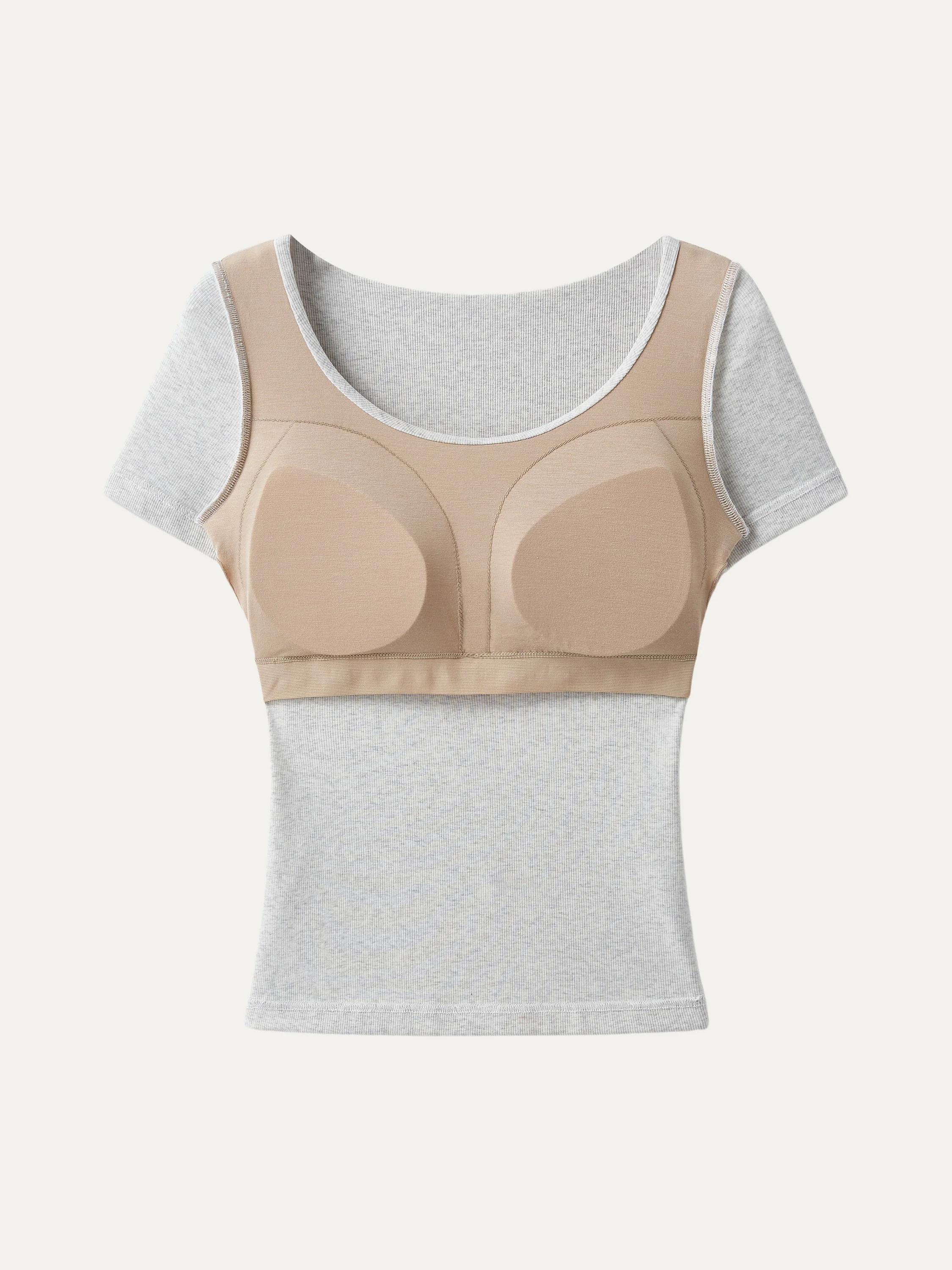 Scoop Neck Cotton New Airy Bra Top - Image 15