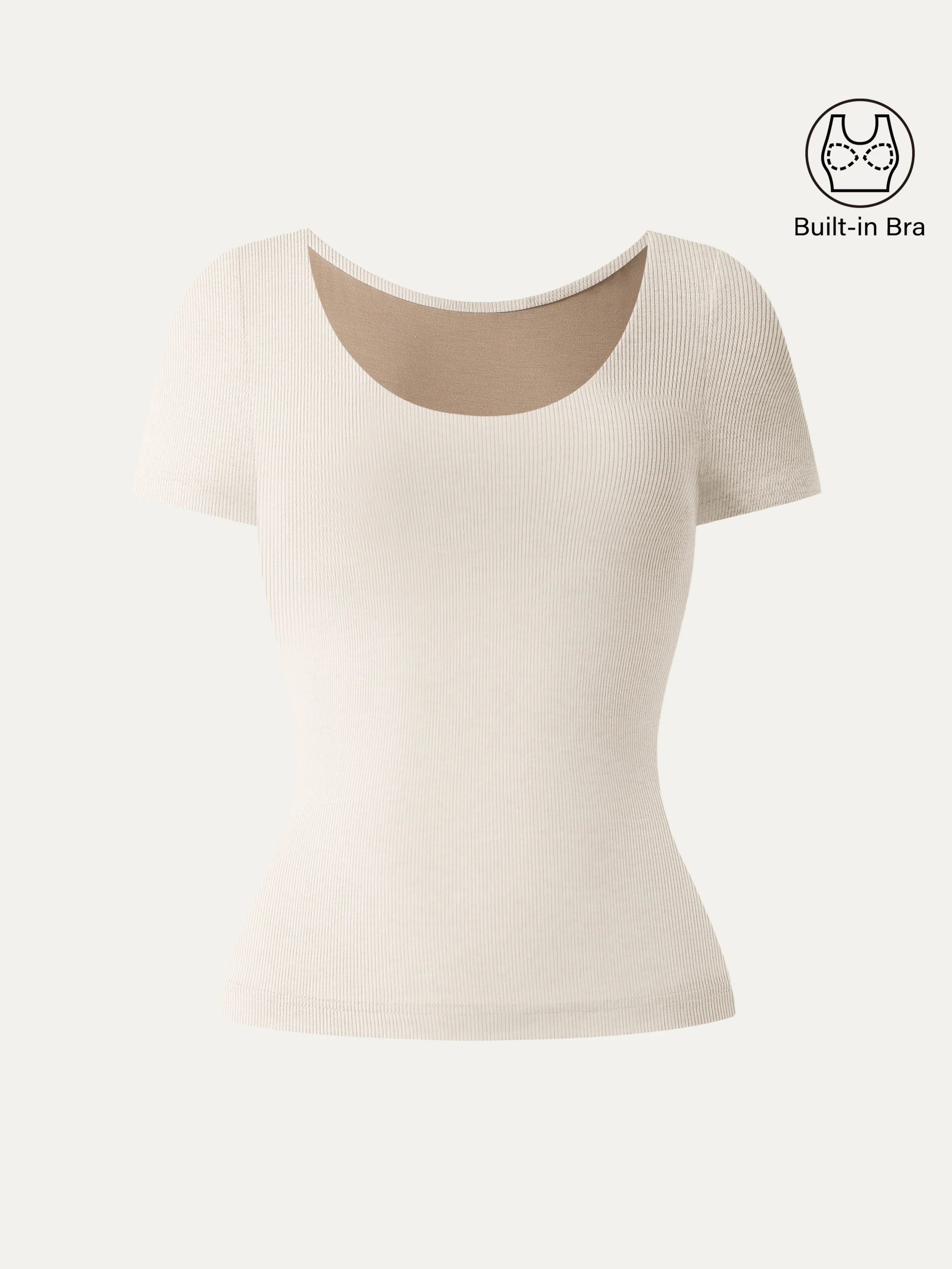 Scoop Neck Cotton New Airy Bra Top - Image 2