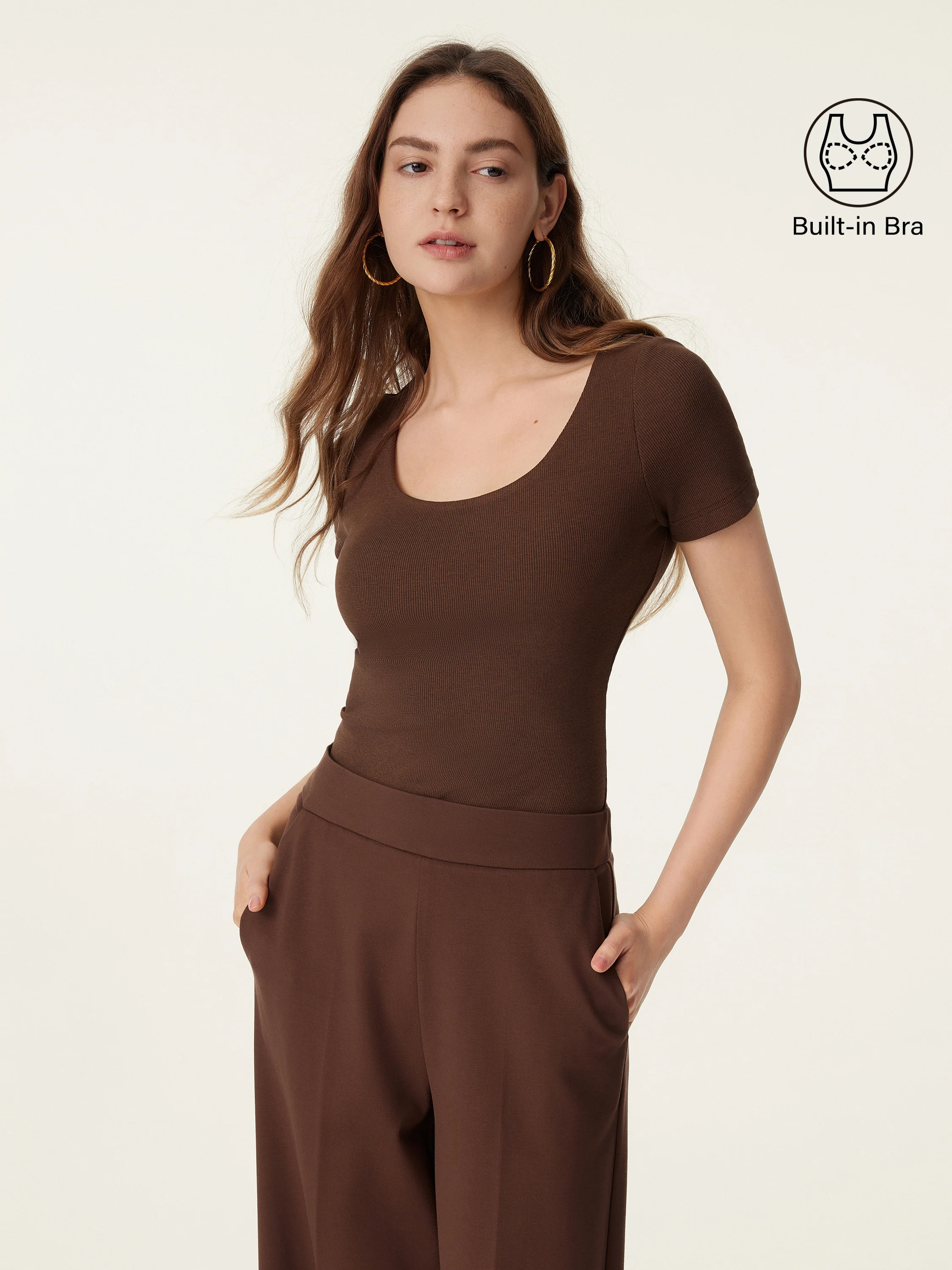 Scoop Neck Cotton New Airy Bra Top - Image 3