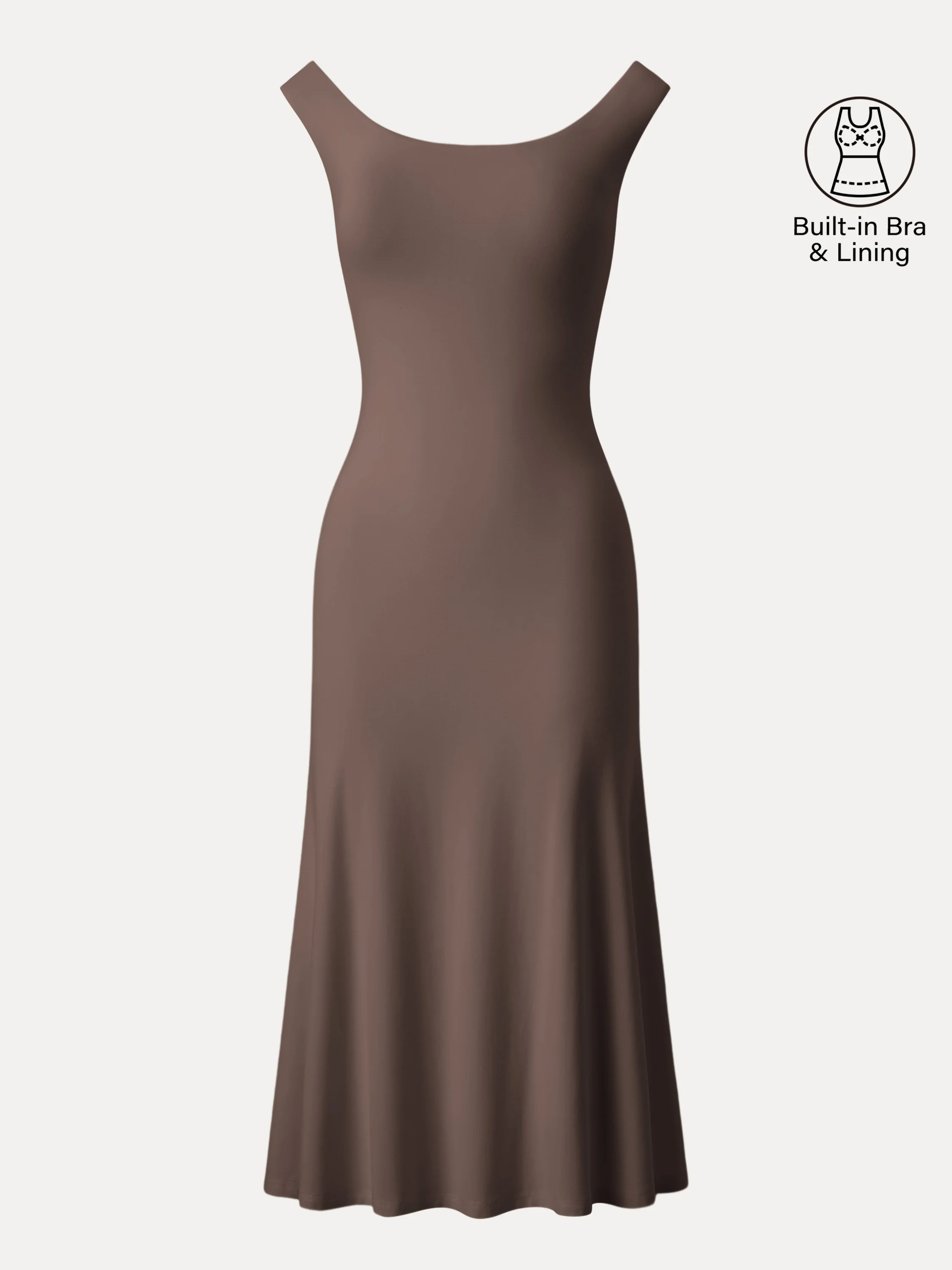 Scoop Neck Midi Low Back Bra Dress - Image 17