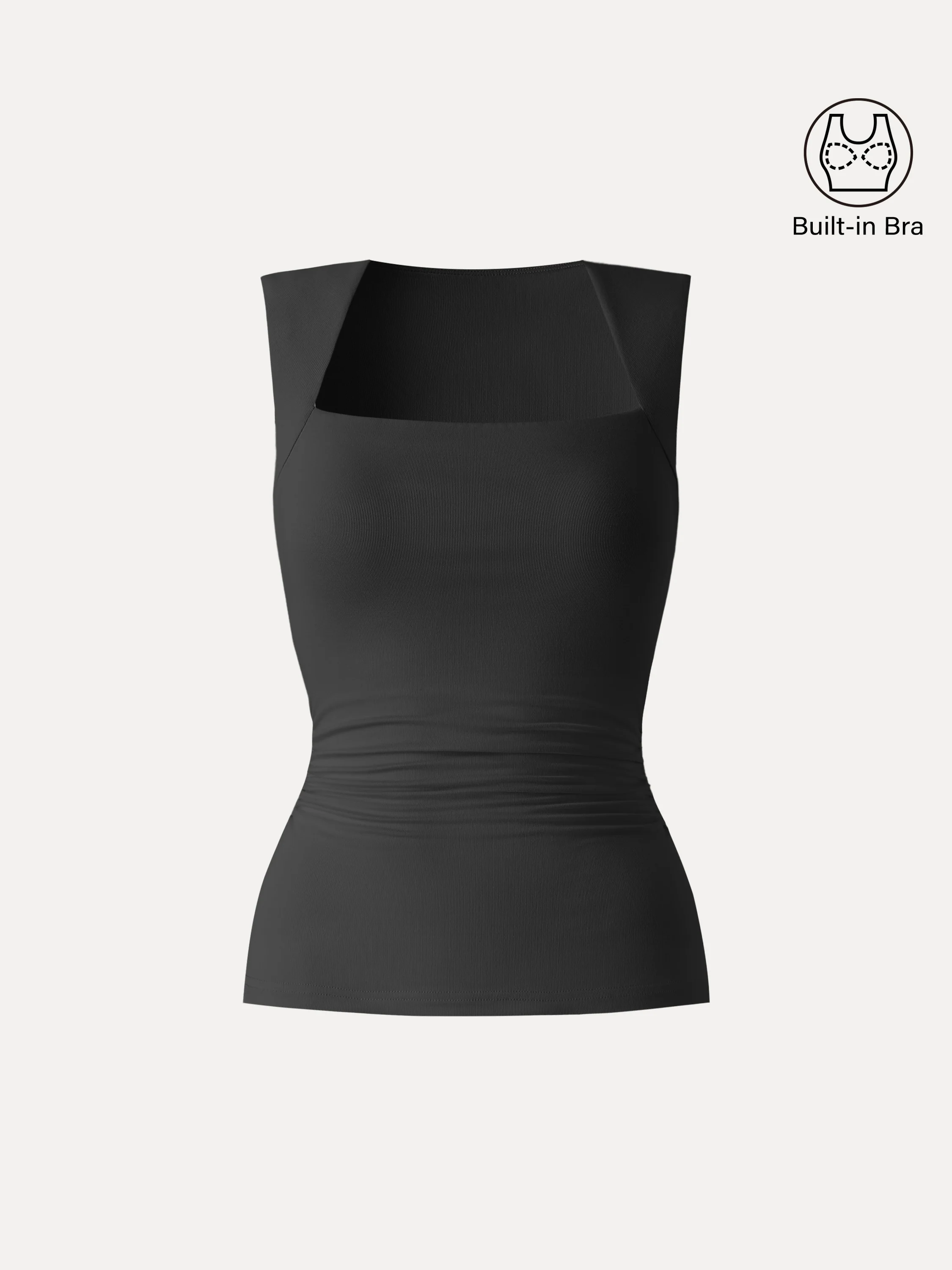 SkinKiss Angular Square Neck Ruched Bra Top - Image 2