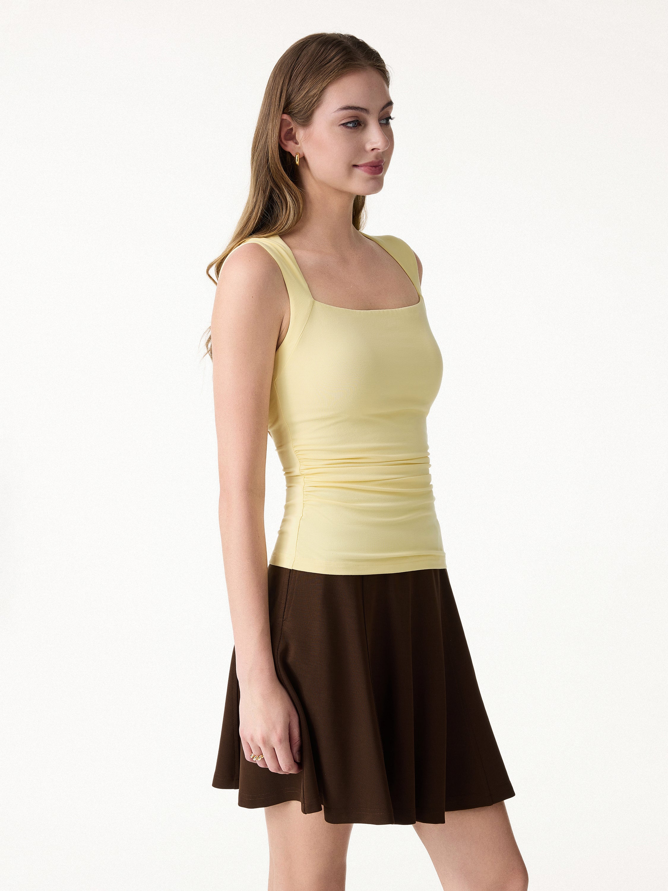 SkinKiss Angular Square Neck Ruched Bra Top - Image 8