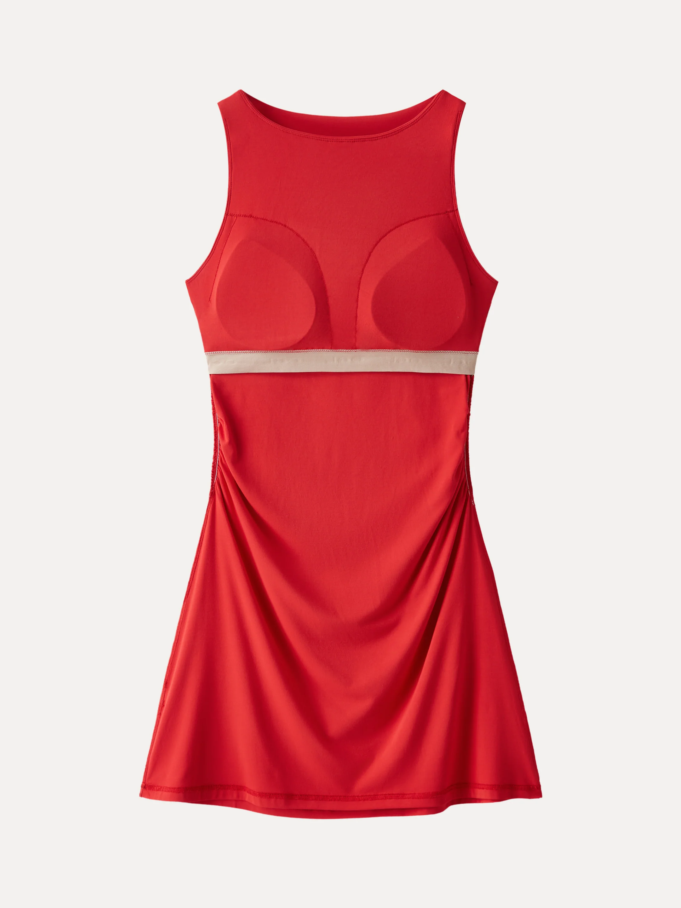 SkinKiss Boatneck Ruched A-line Mini Bra Dress - Image 9