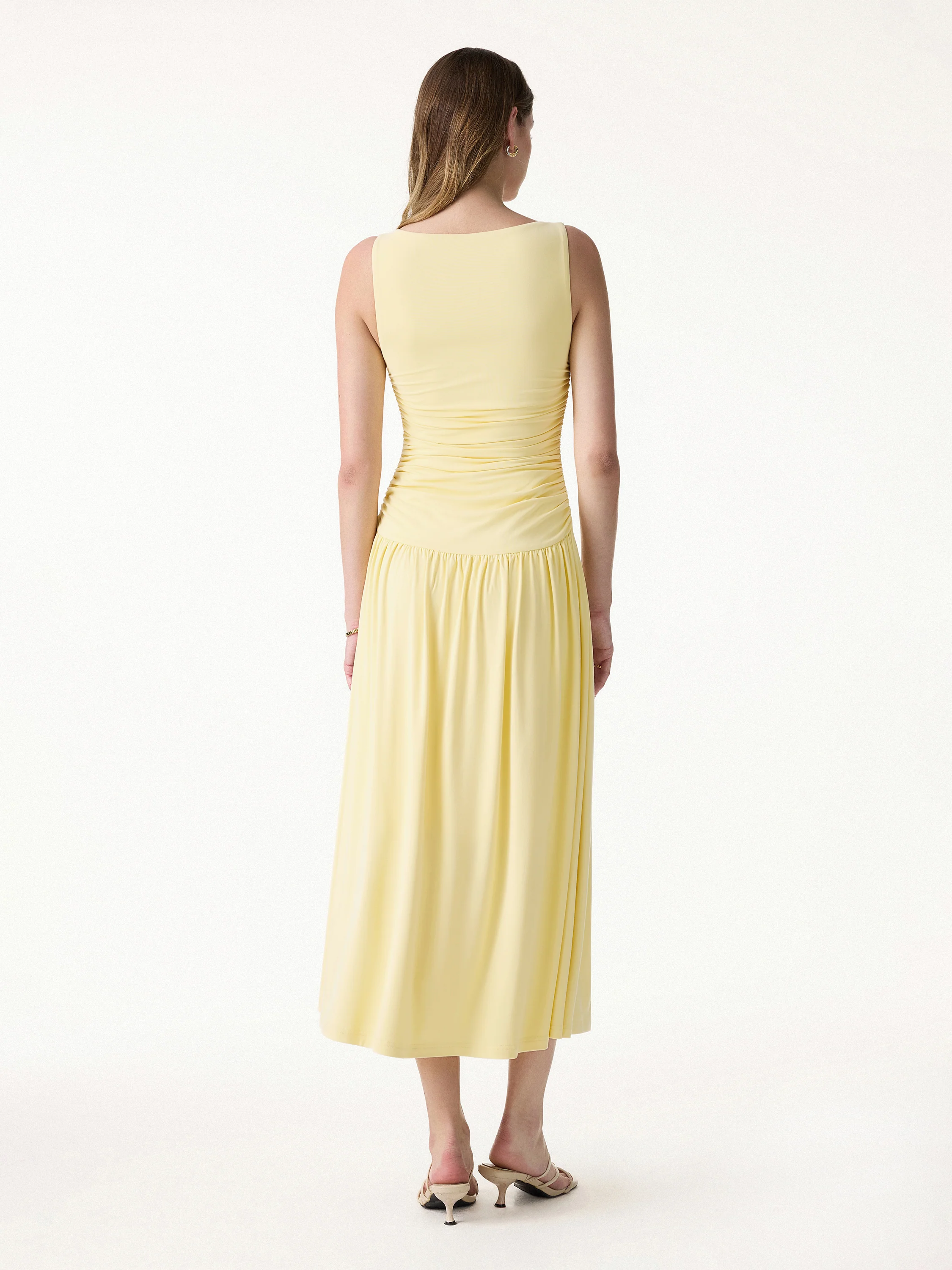 SkinKiss Cooling Boatneck Ruched Midi Bra Dress - Image 7