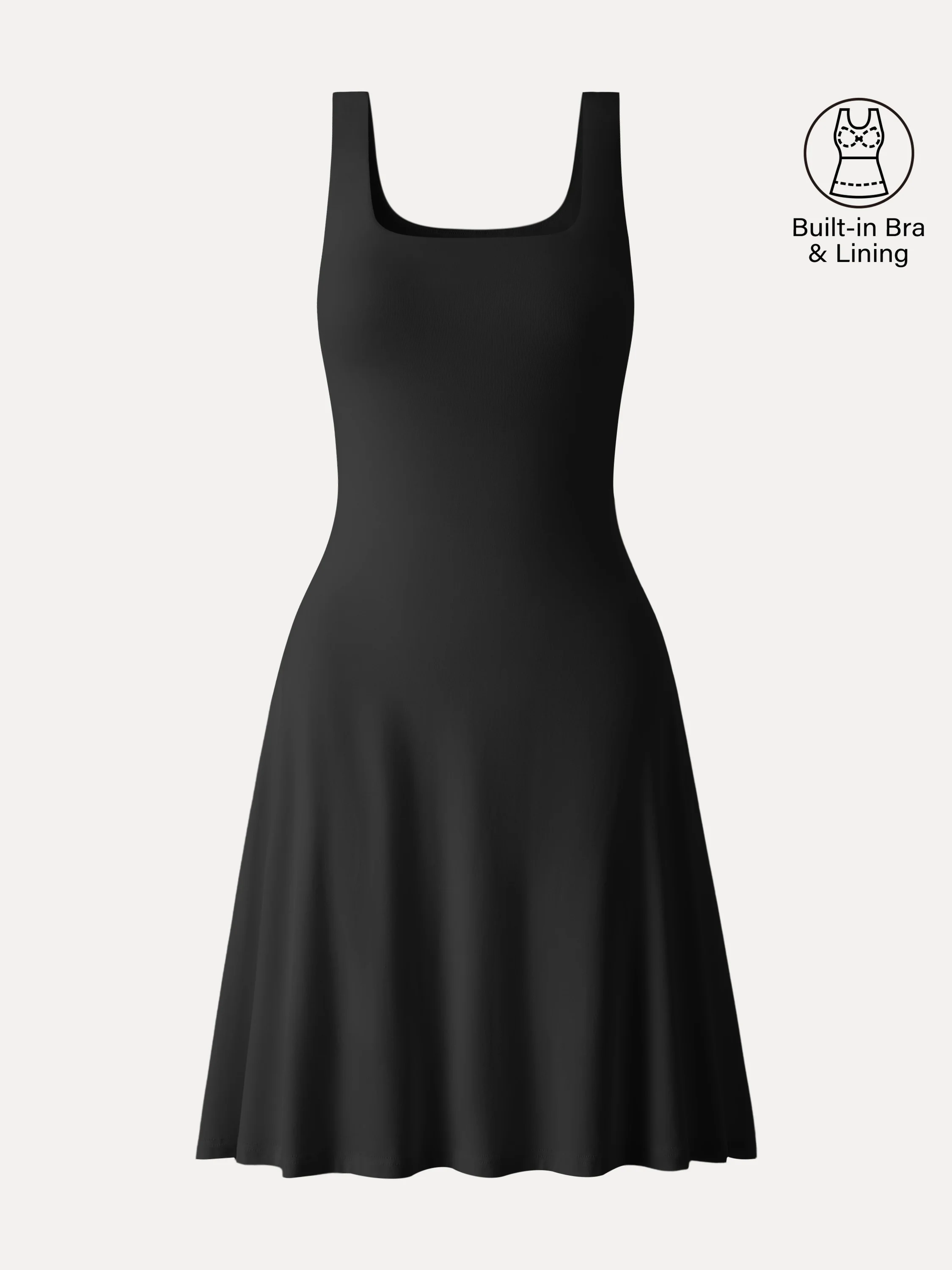 SkinKiss Cooling Square Neck Mini Bra Dress - Image 13