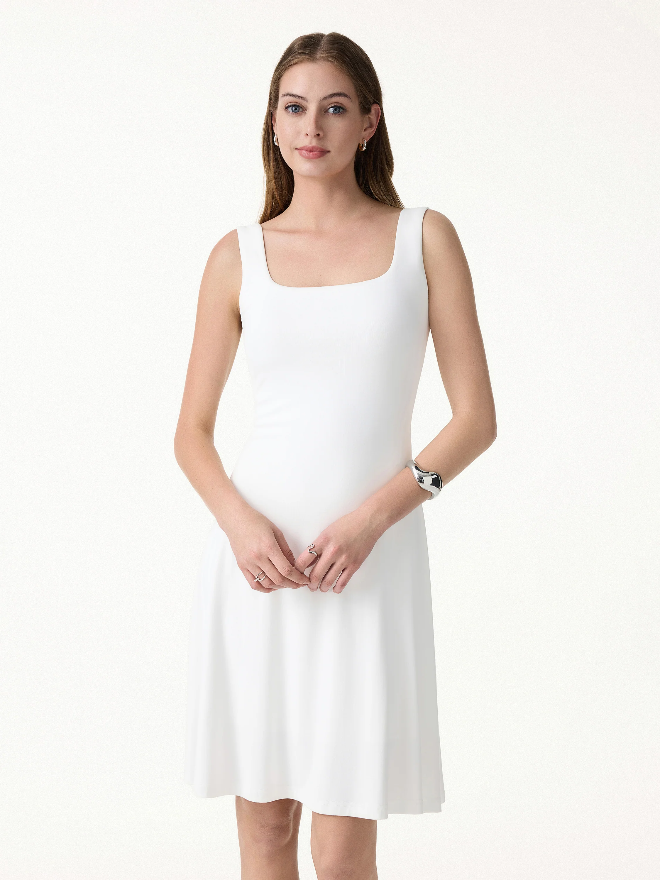 SkinKiss Cooling Square Neck Mini Bra Dress - Image 3