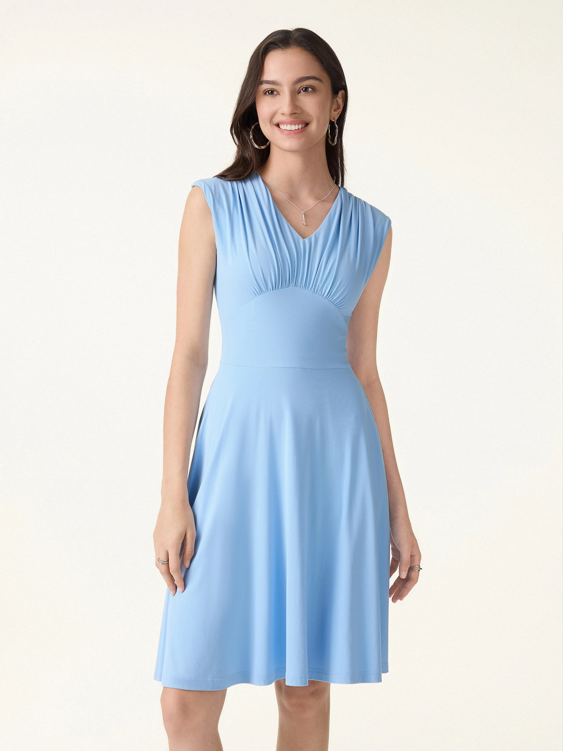 SkinKiss Cooling V-Neck Gathered Bra Dress with Pockets - Image 6
