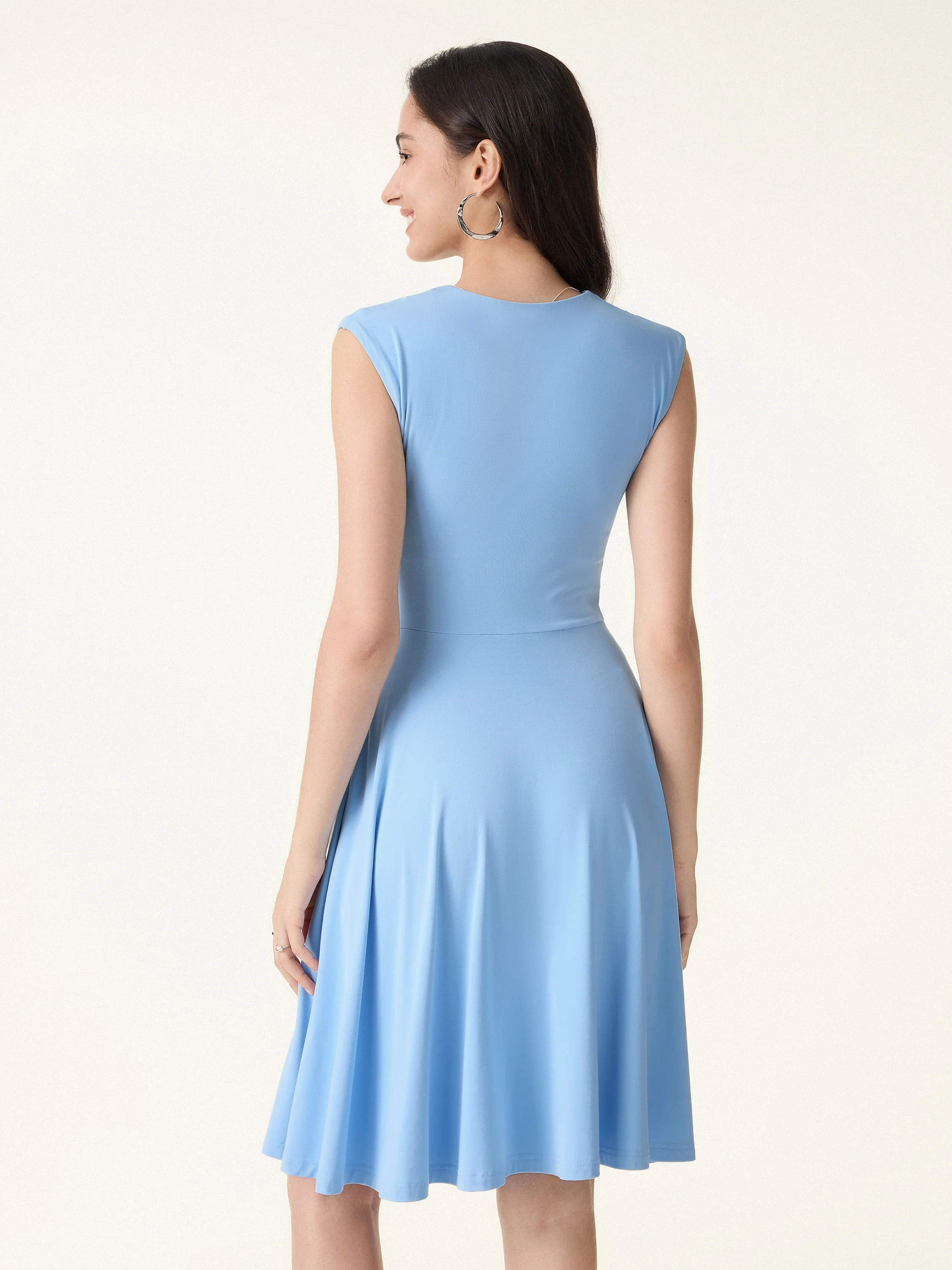 SkinKiss Cooling V-Neck Gathered Bra Dress with Pockets - Image 8
