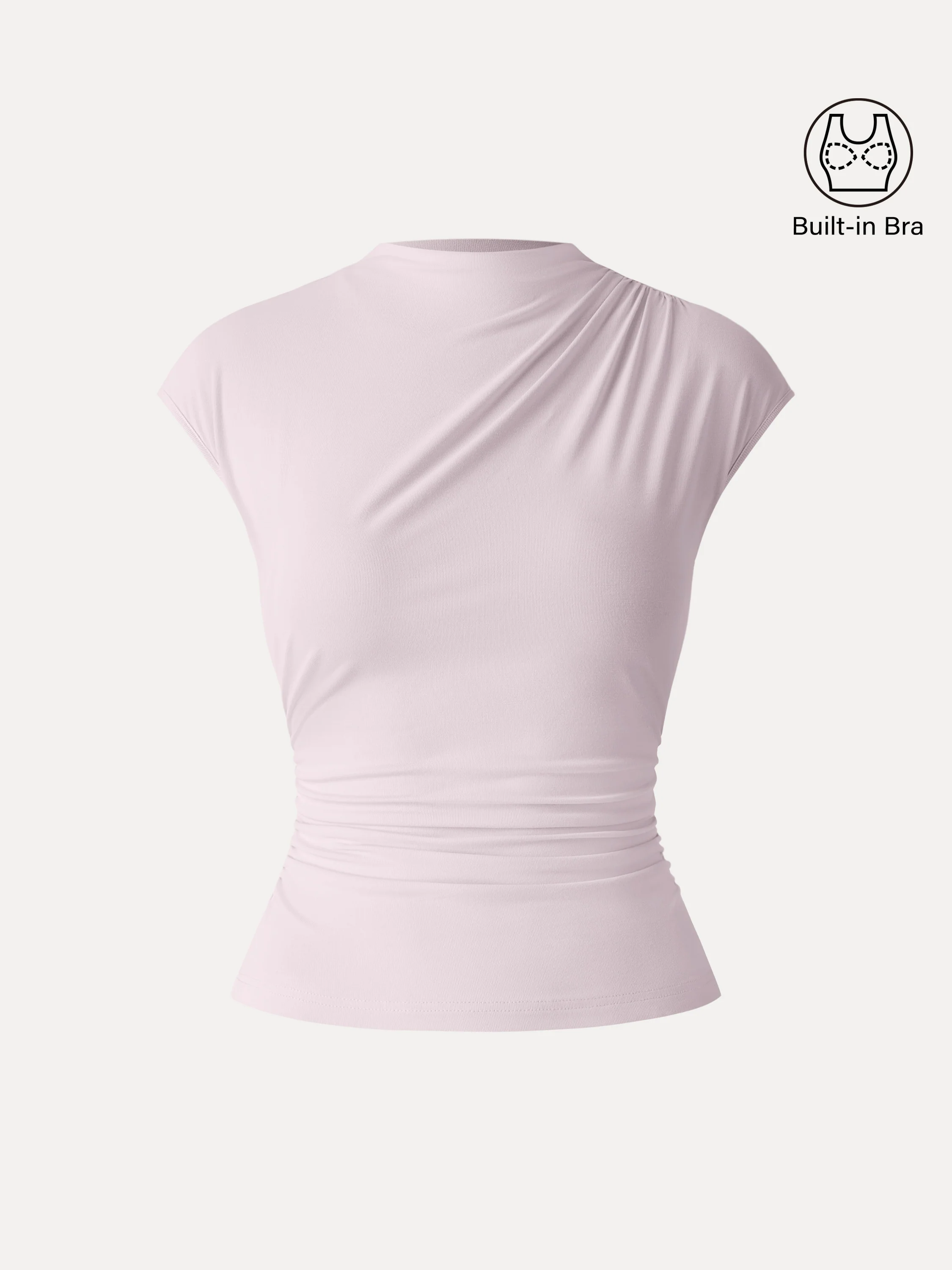 SkinKiss Mockneck Ruched Cropped Bra Top - Image 14