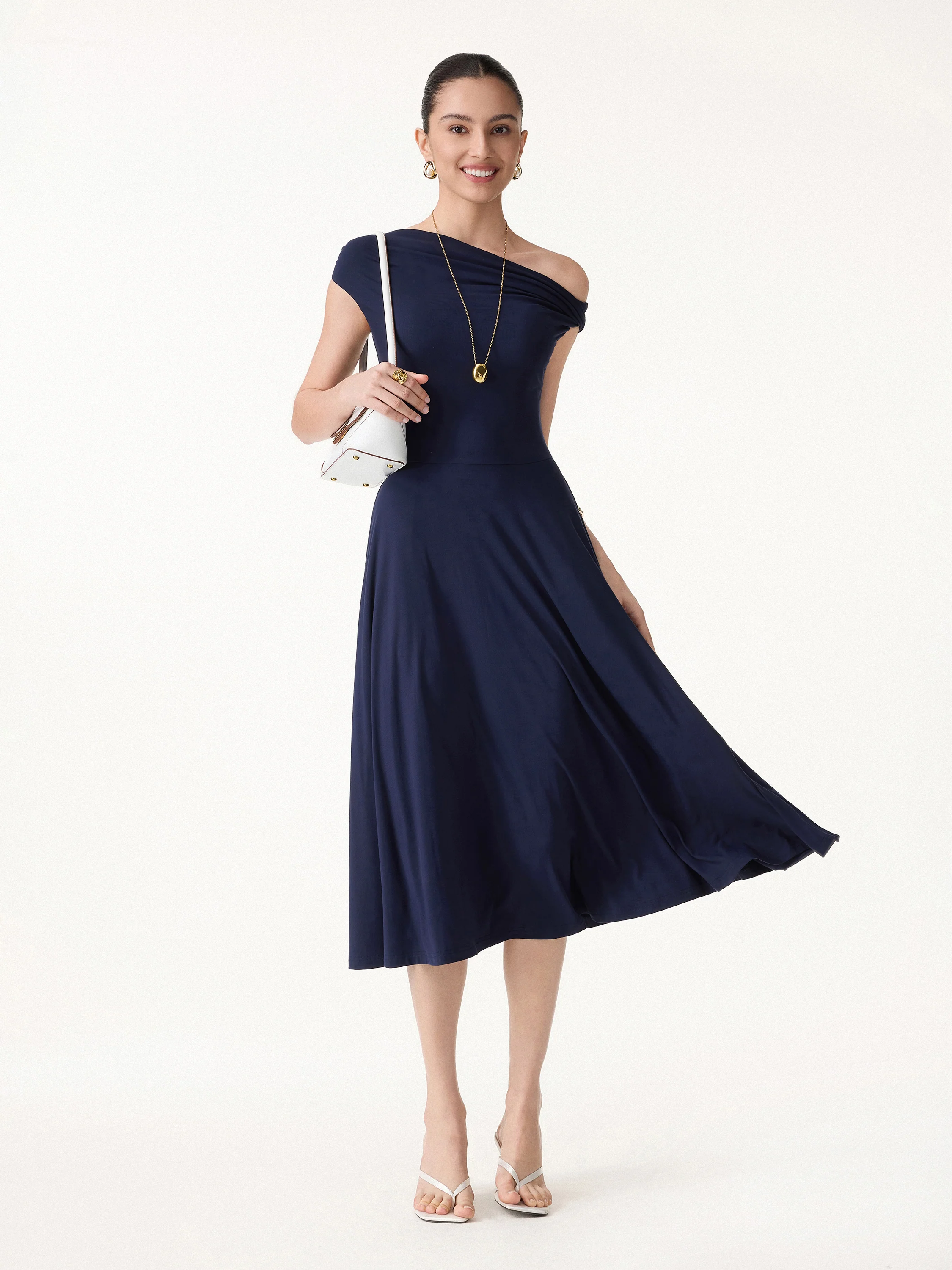 SkinKiss Multi-Wear Midi Bra Dress with Pockets