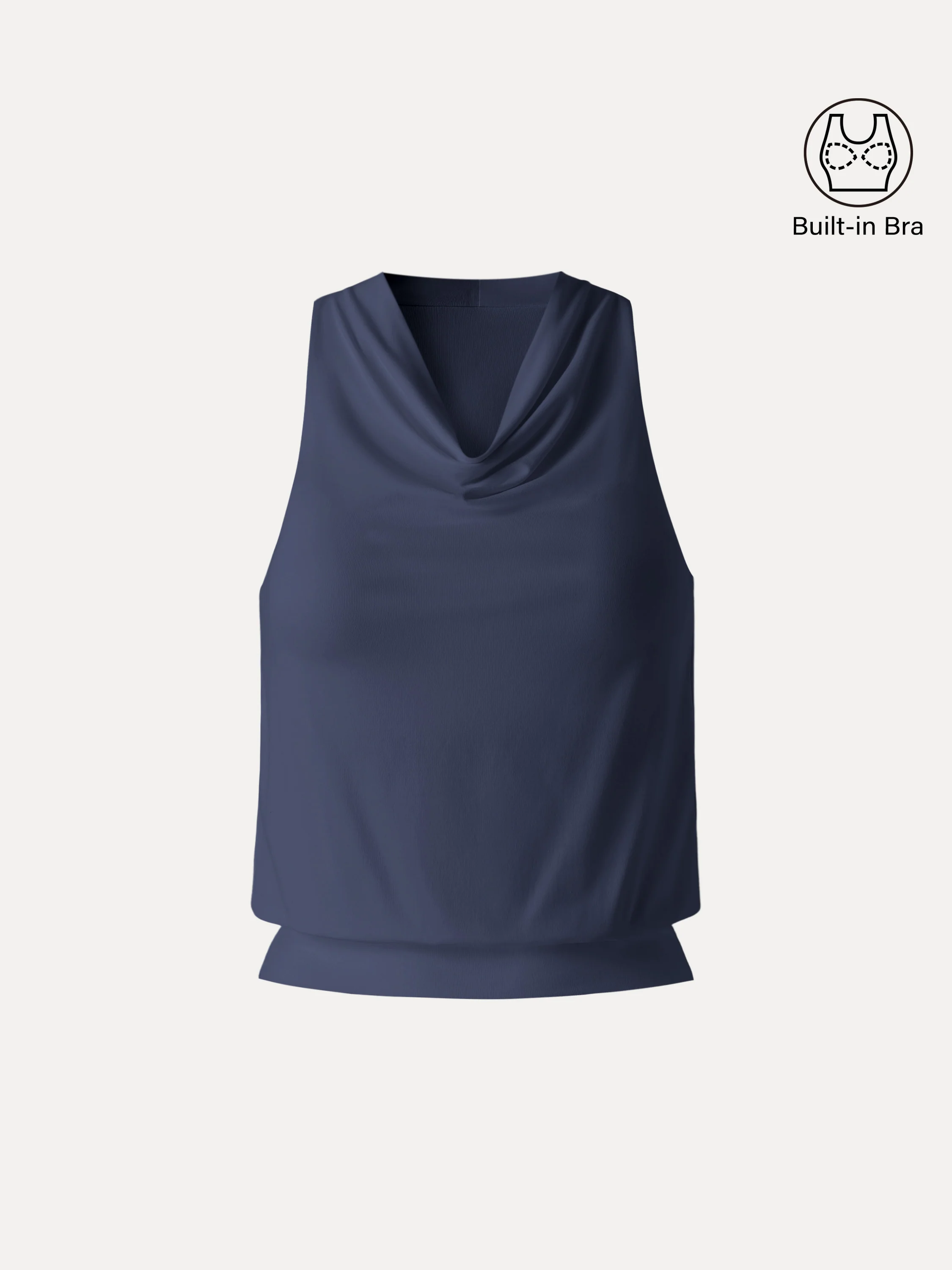 SkinKiss Not-See-Thru Halter Cowl Neck Bra Top - Image 14