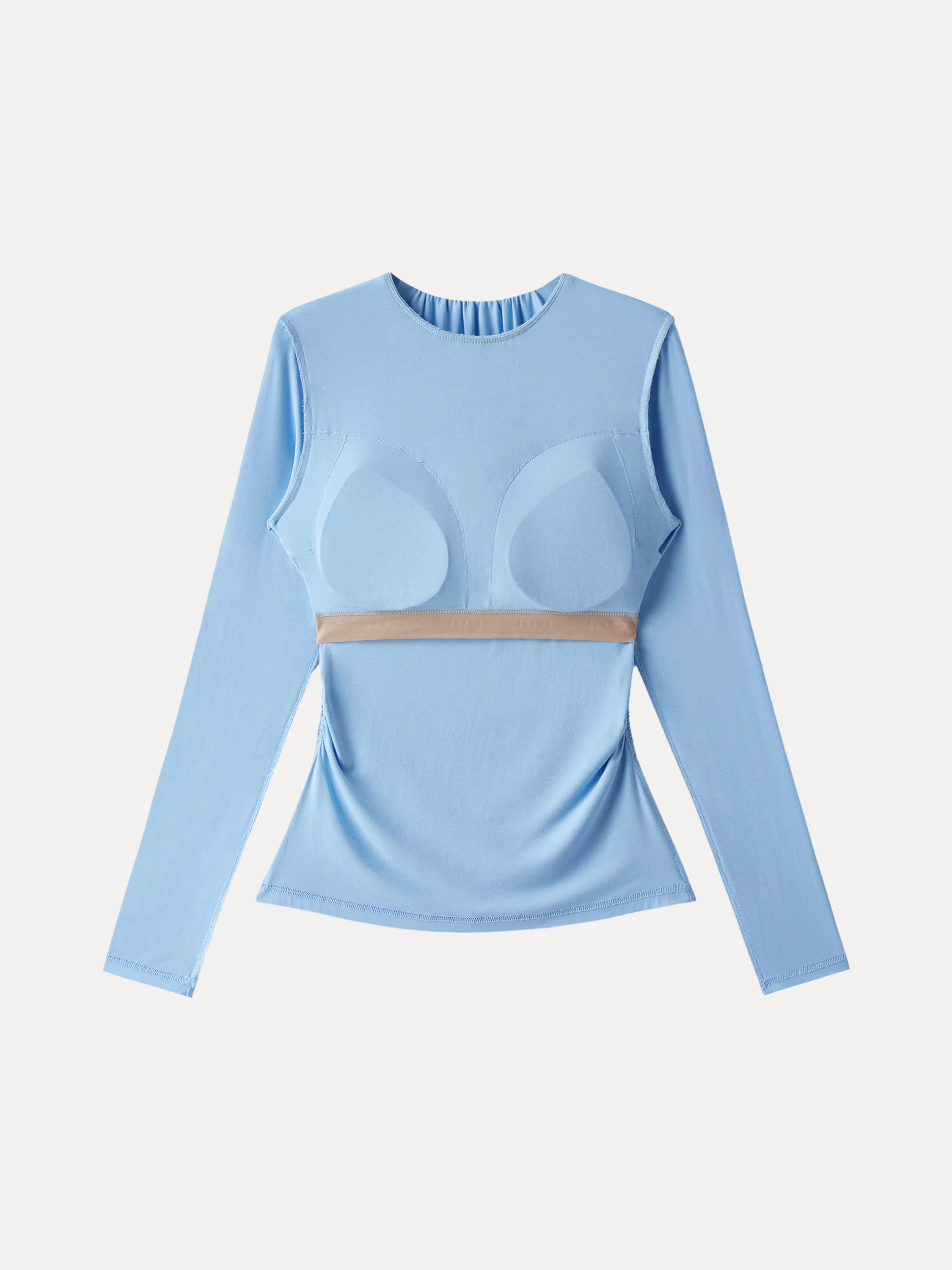 SkinKiss Round Neck All-over Ruching Bra Top - Image 9