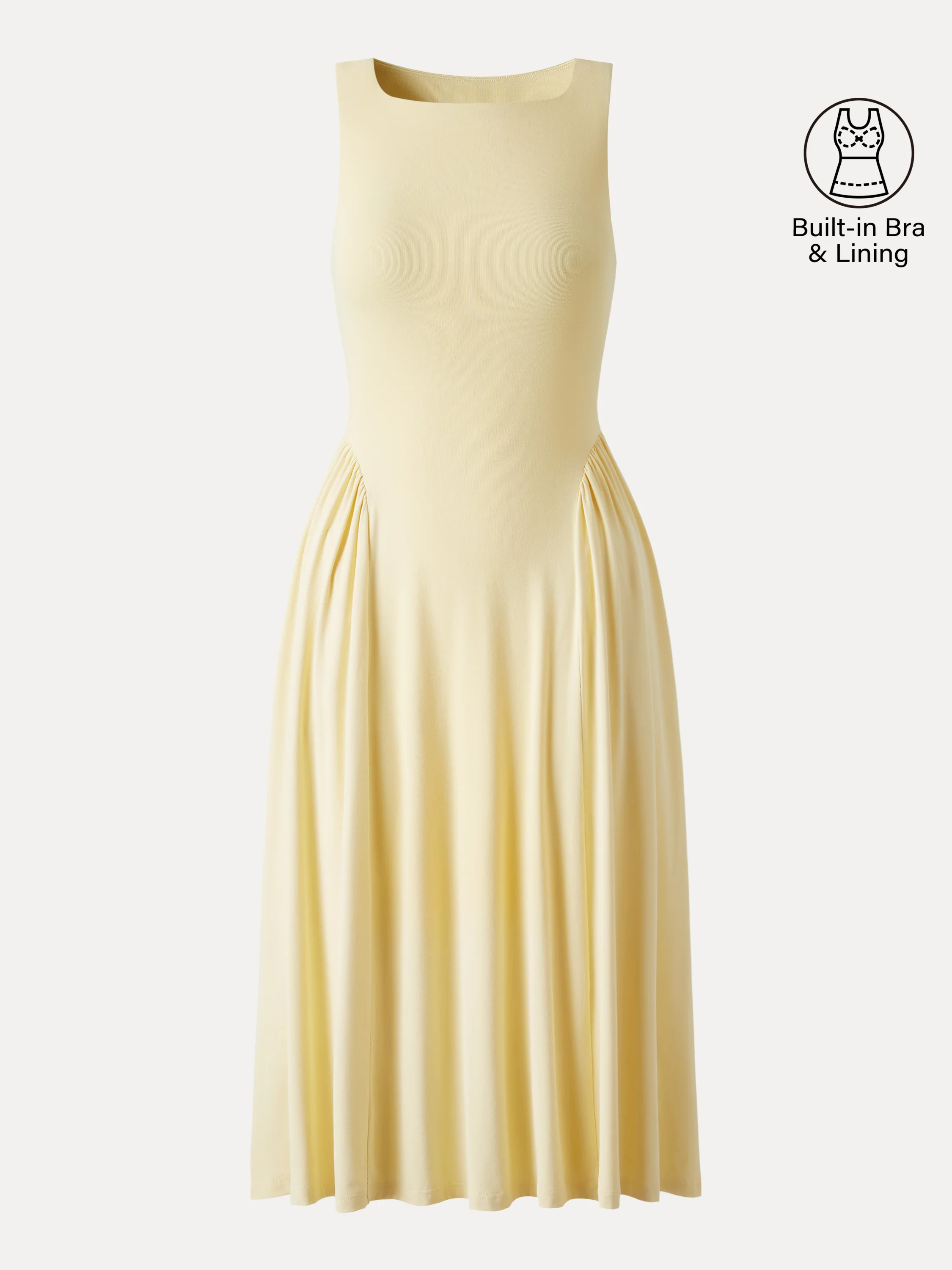 SkinKiss Ruched Fit-and-Flare Midi Bra Dress with Pockets - Image 12