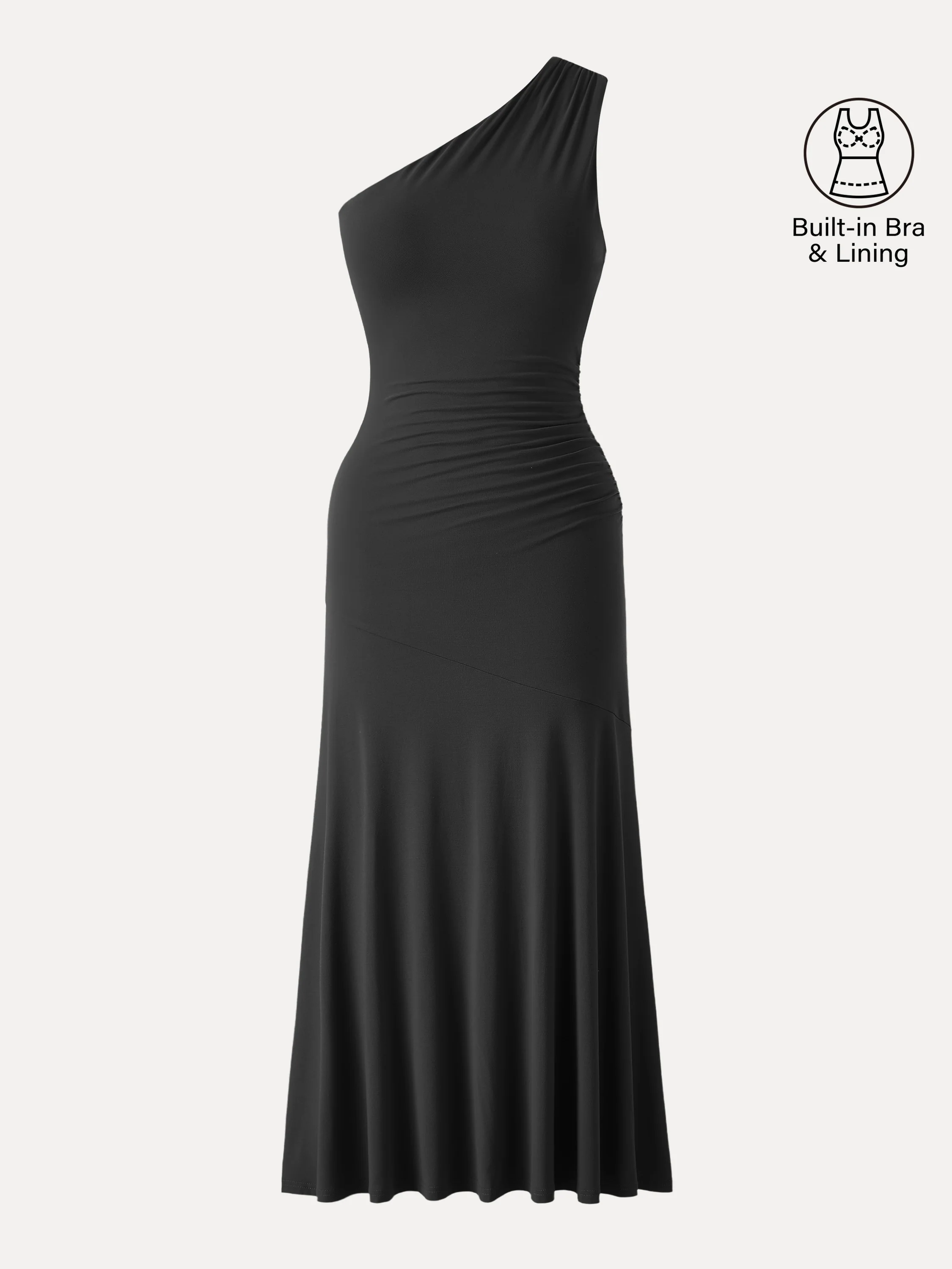 SkinKiss Ruched One Shoulder Maxi Bra Dress - Image 14