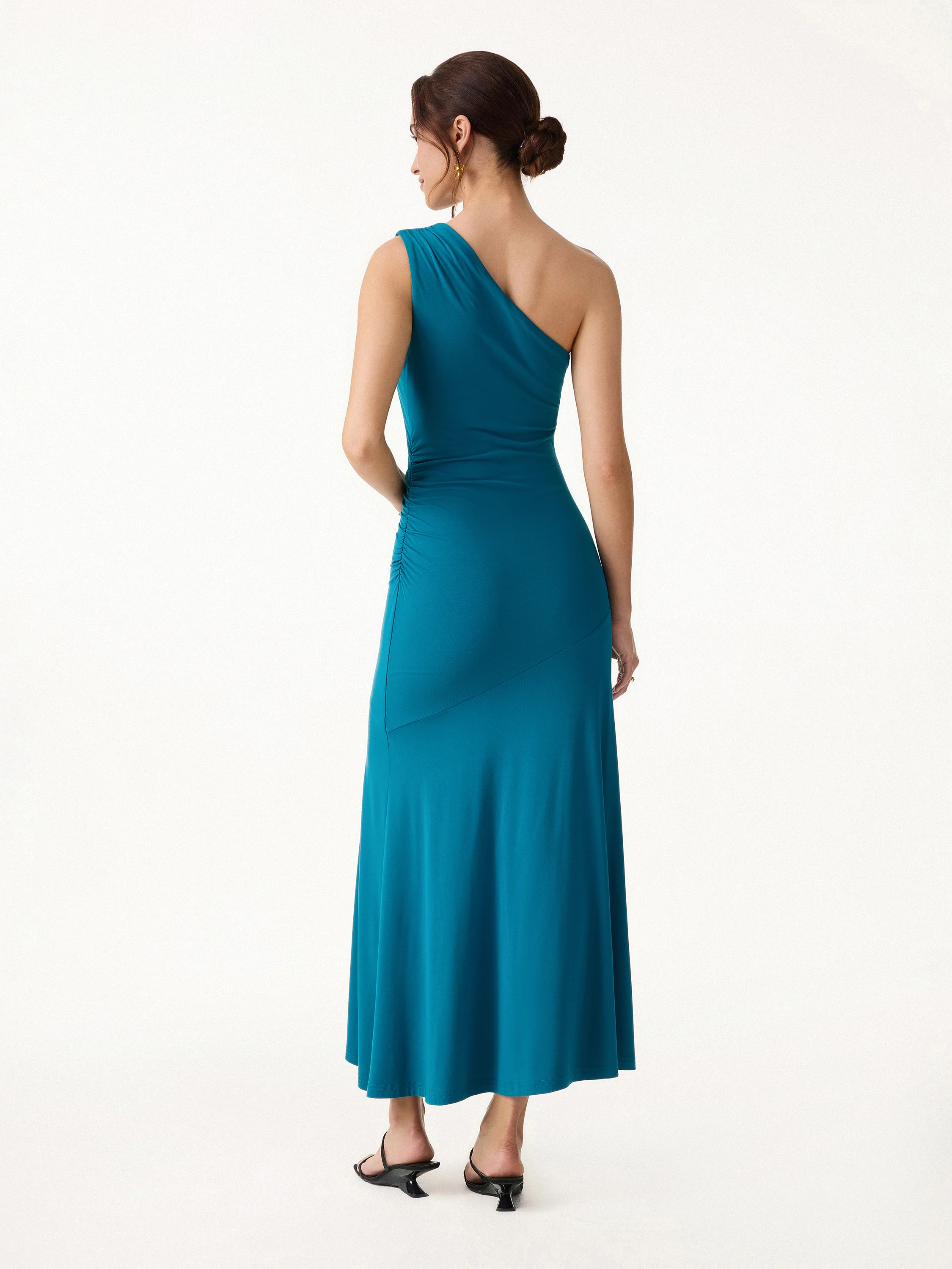 SkinKiss Ruched One Shoulder Maxi Bra Dress - Image 7
