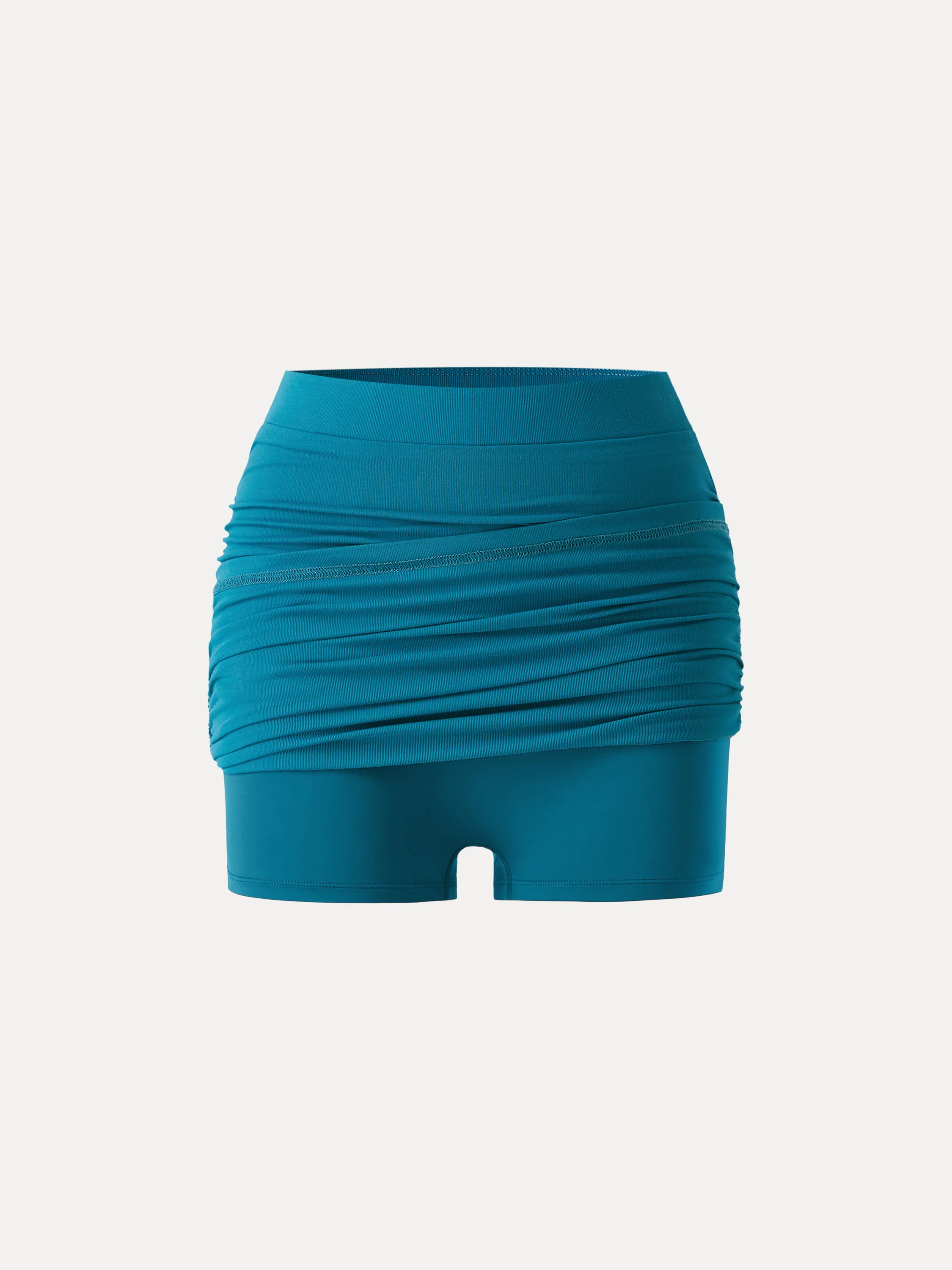 SkinKiss Ruched Pull-On Mini Skirt with Shorts - Image 12