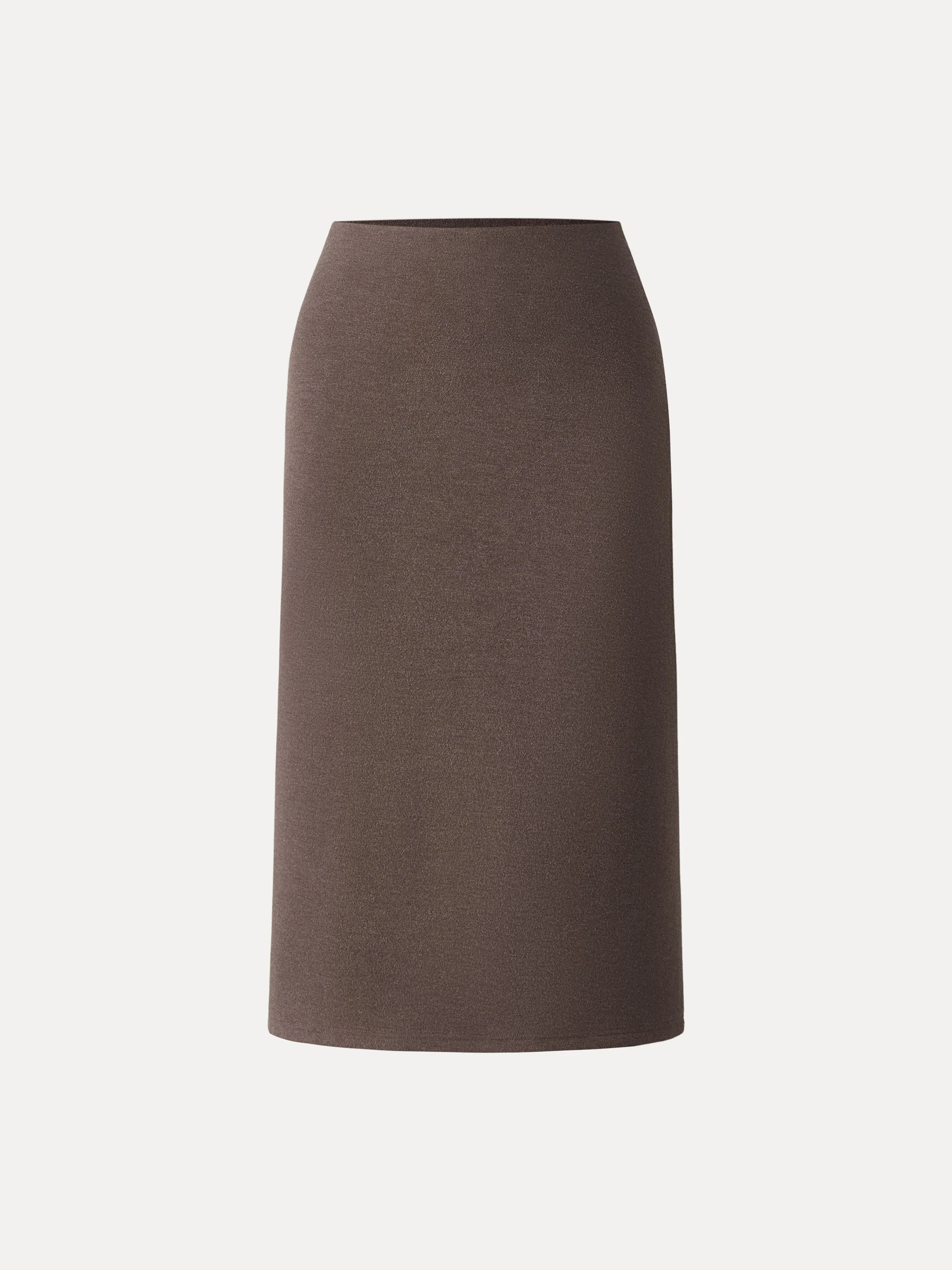 Slimming A-line Pull-on Midi Skirt - Image 9