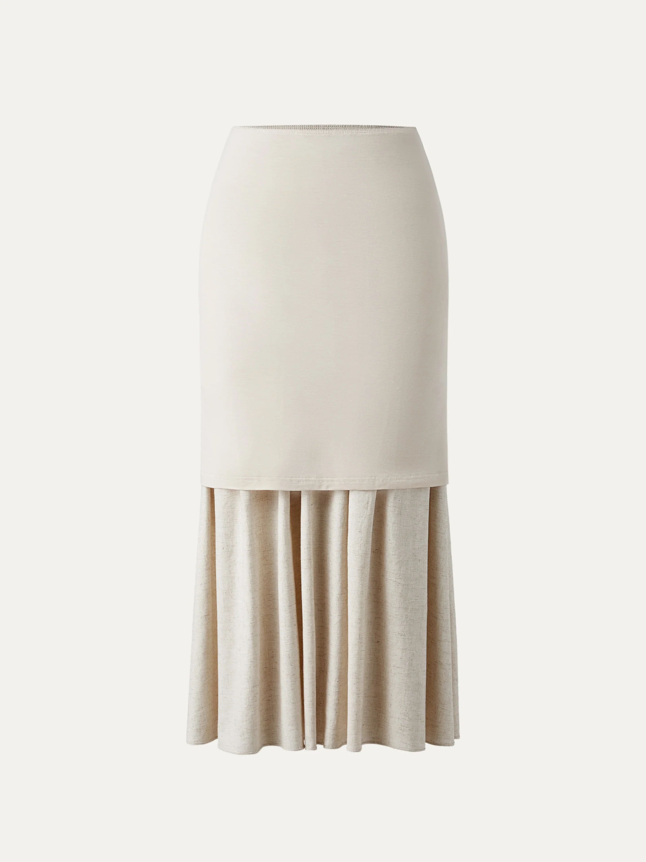 European Linen Smocked Waist Skirt with Pockets - Image 10
