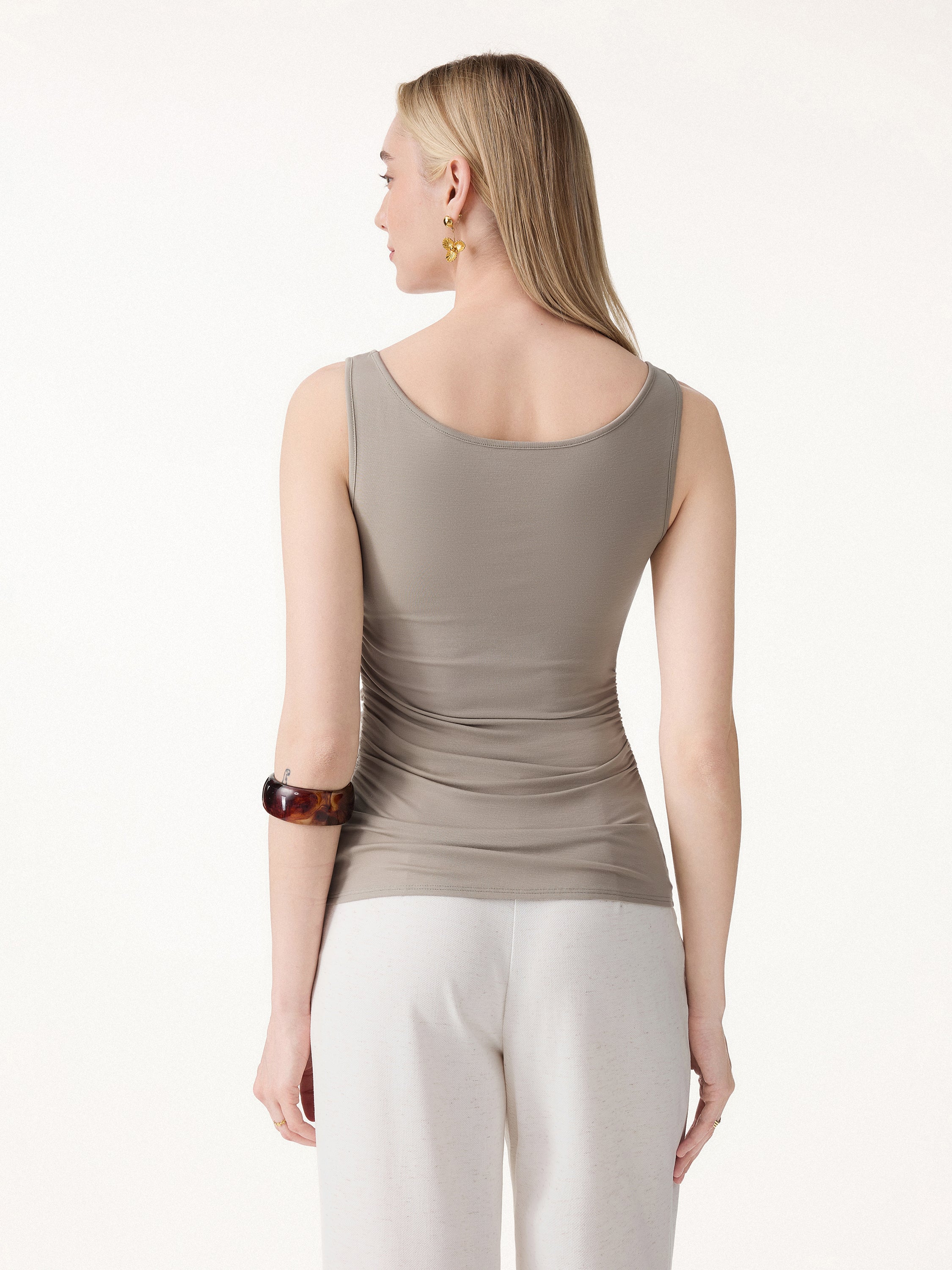 Smooth Boatneck Ruched Bra Top - Image 6