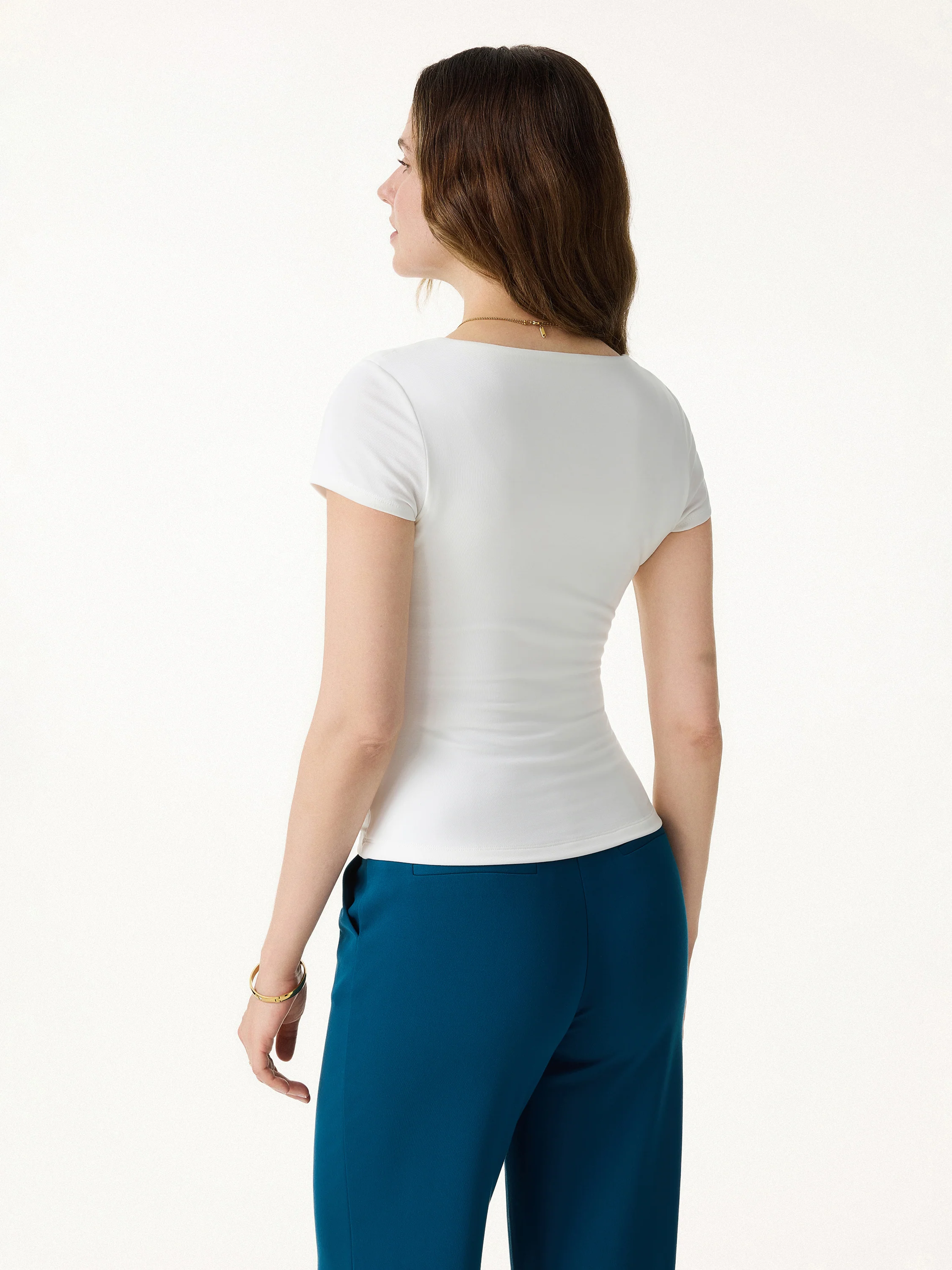 Smoothing Cowl Neck Ruched Bra Top - Image 8