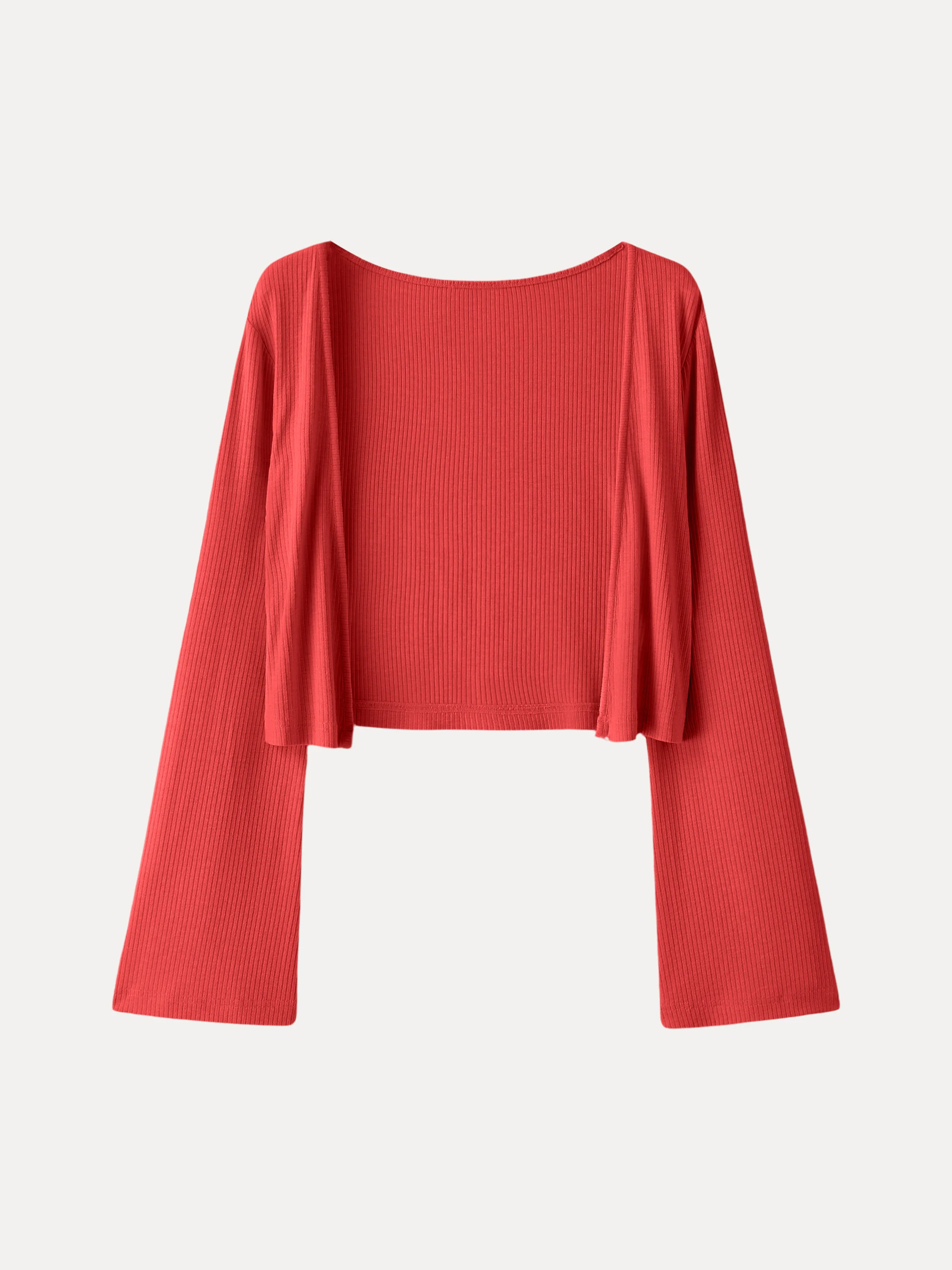 Soft Bell Sleeve Cropped Cardigan - Image 10