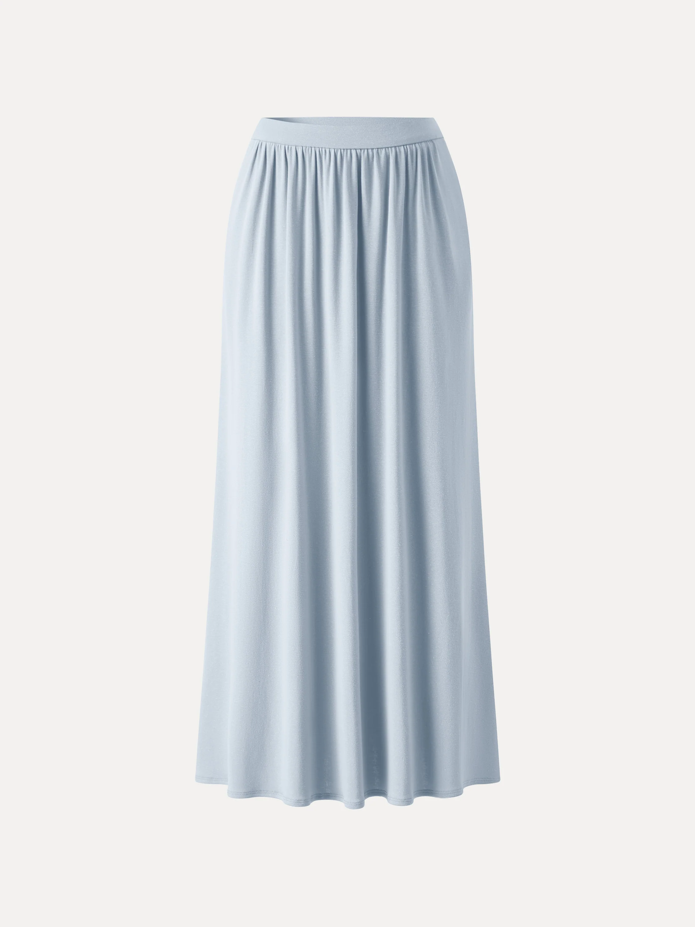 Soft Linen Knit Gathered A-Line Maxi Skirt with Pockets - Image 11