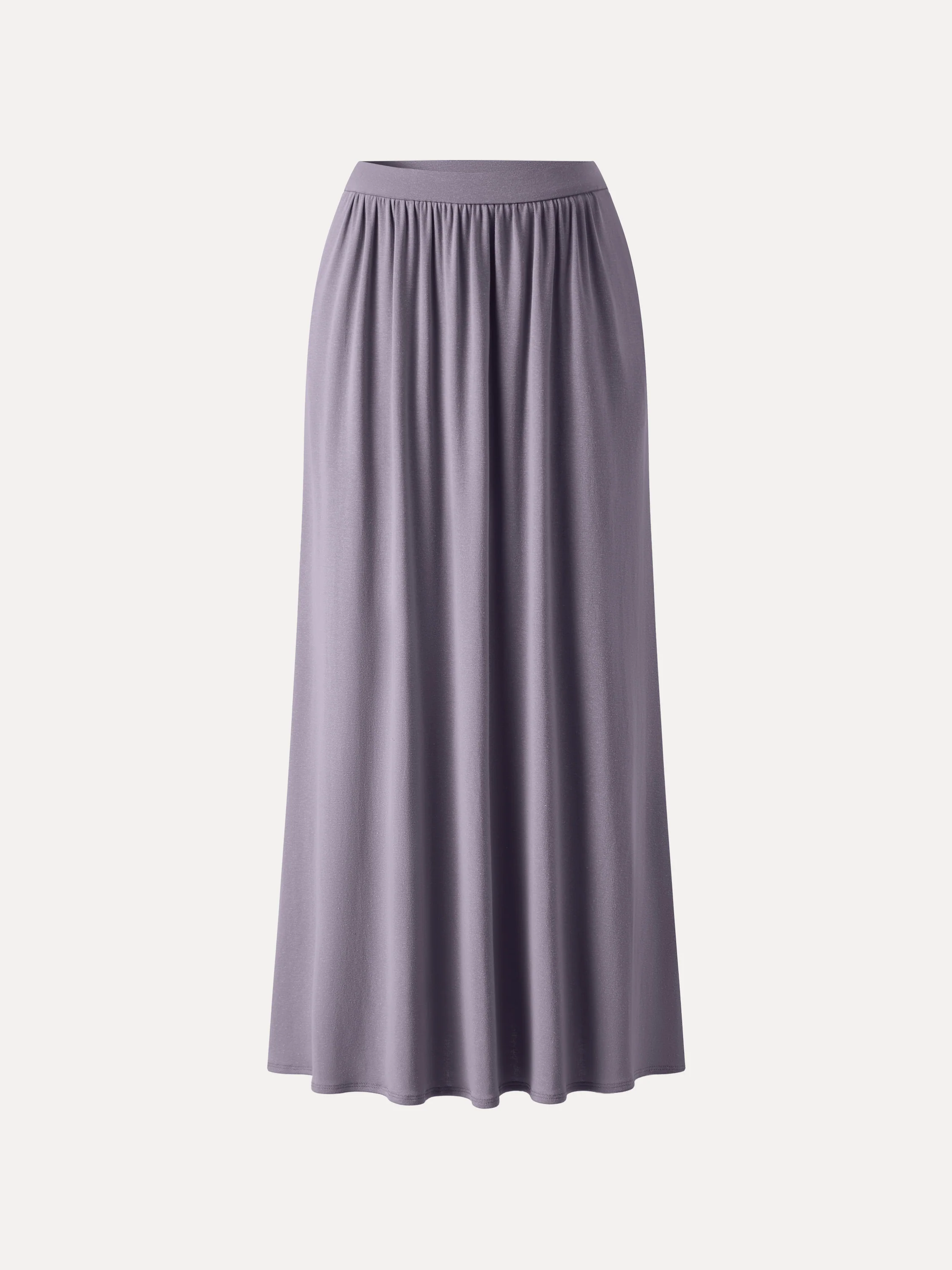 Soft Linen Knit Gathered A-Line Maxi Skirt with Pockets - Image 14