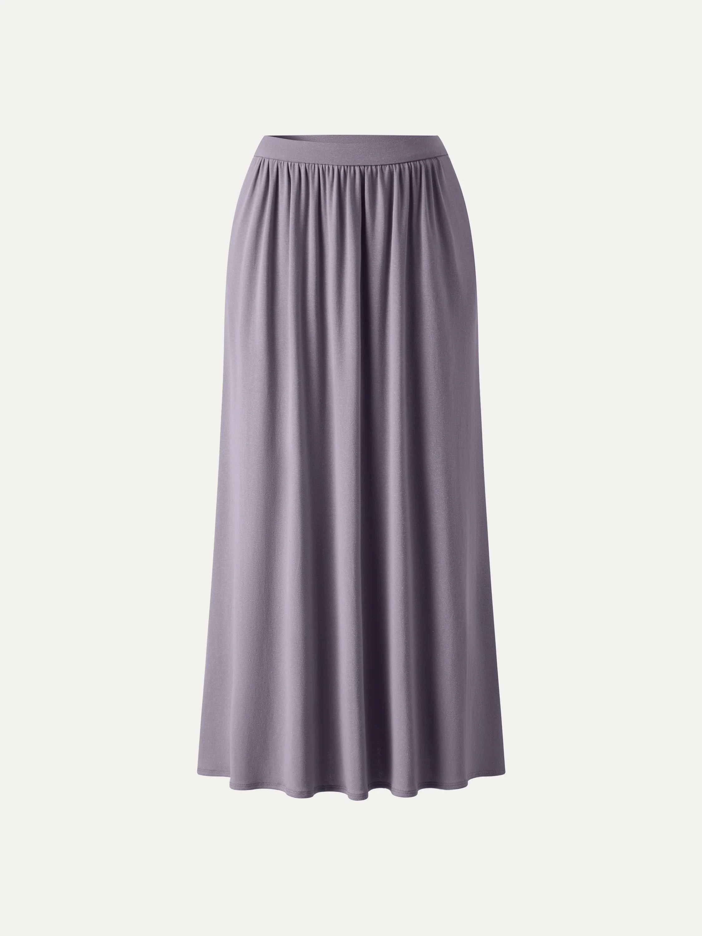 Soft Linen Knit Gathered A-Line Maxi Skirt with Pockets - Image 18