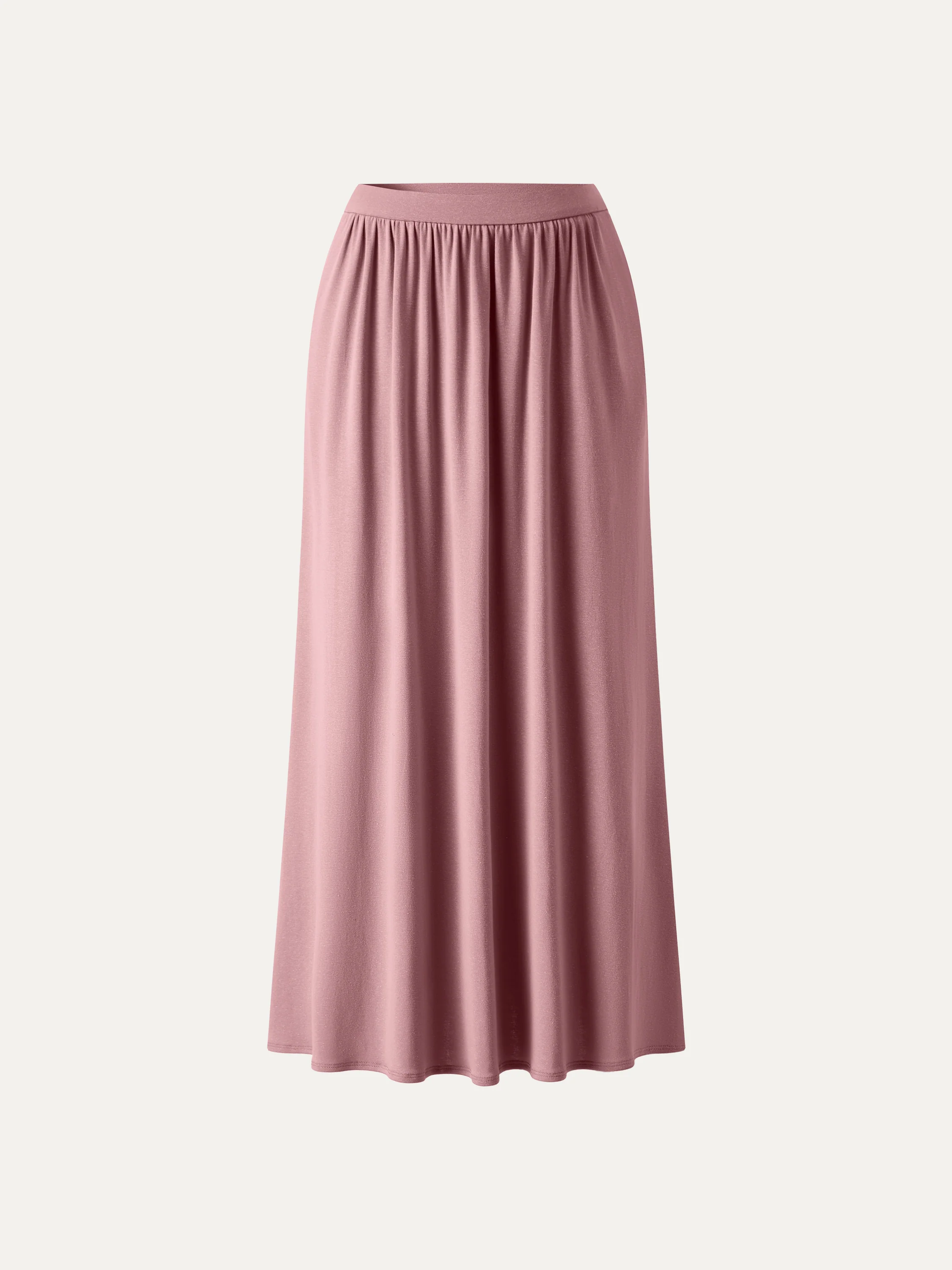 Soft Linen Knit Gathered A-Line Maxi Skirt with Pockets - Image 22