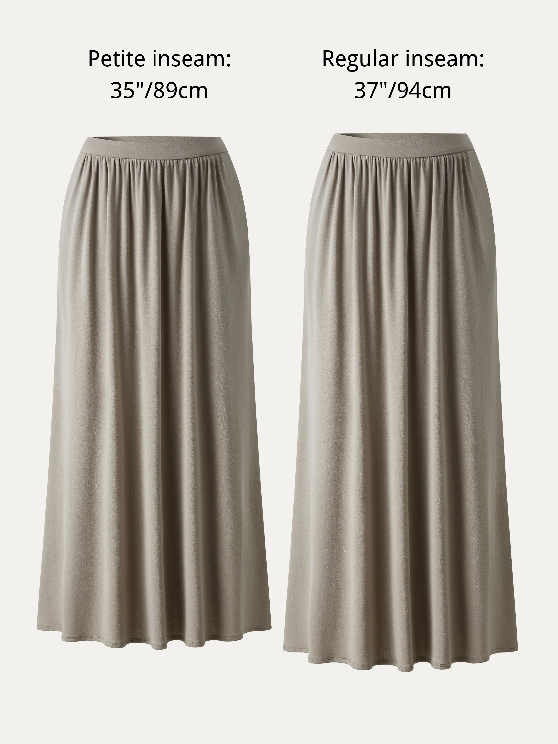 Soft Linen Knit Gathered A-Line Maxi Skirt with Pockets - Image 9