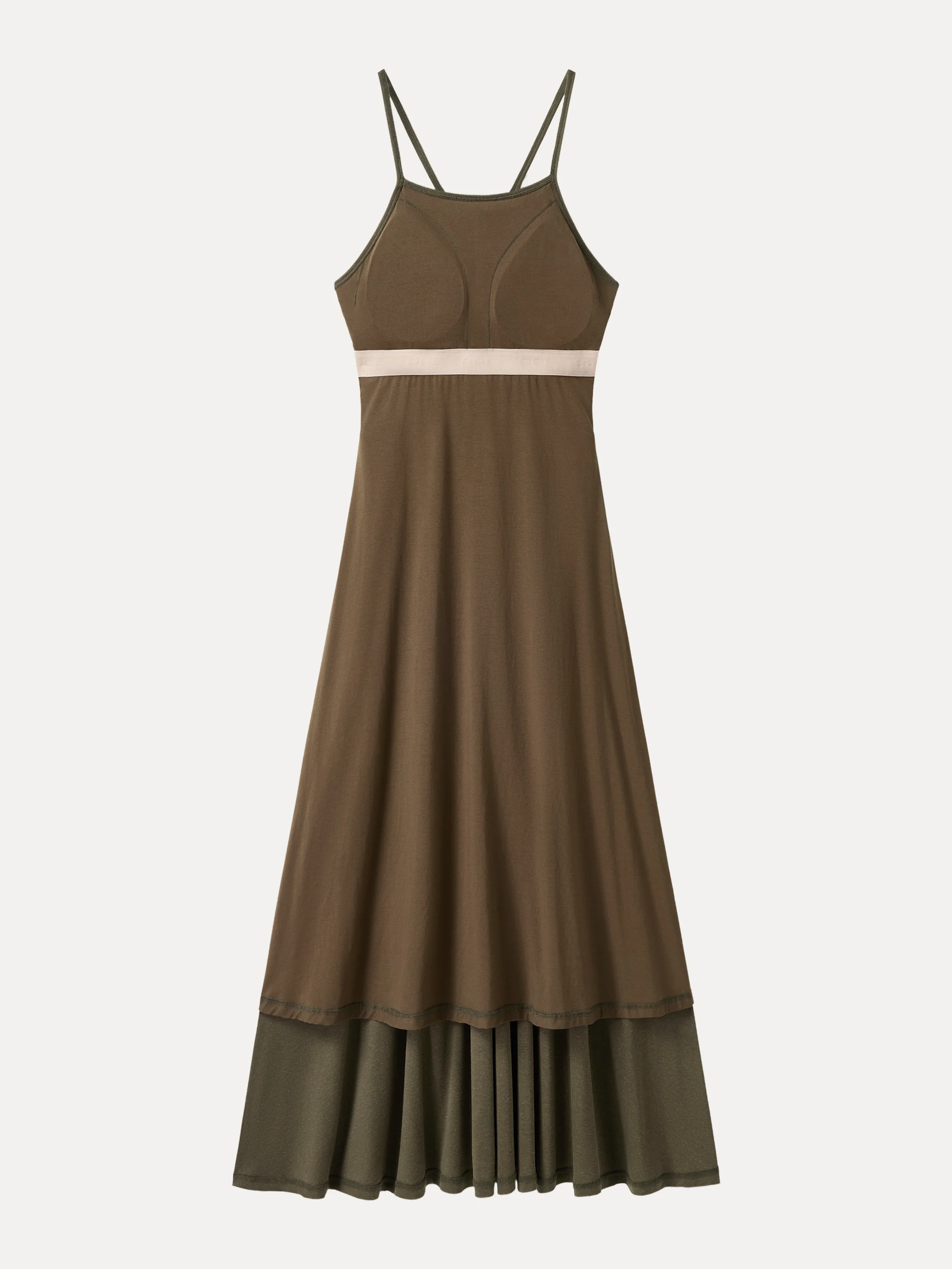 Soft Linen Knit Spaghetti Midi Bra Dress - Image 12