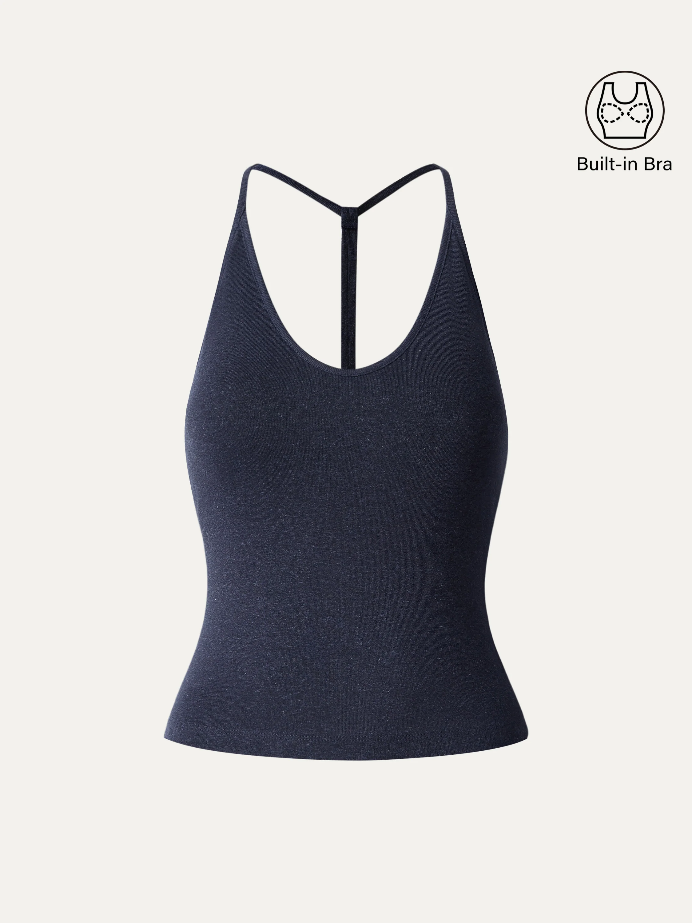 Soft Linen Luxe V-neck T-back Airy Bra Tank - Image 4