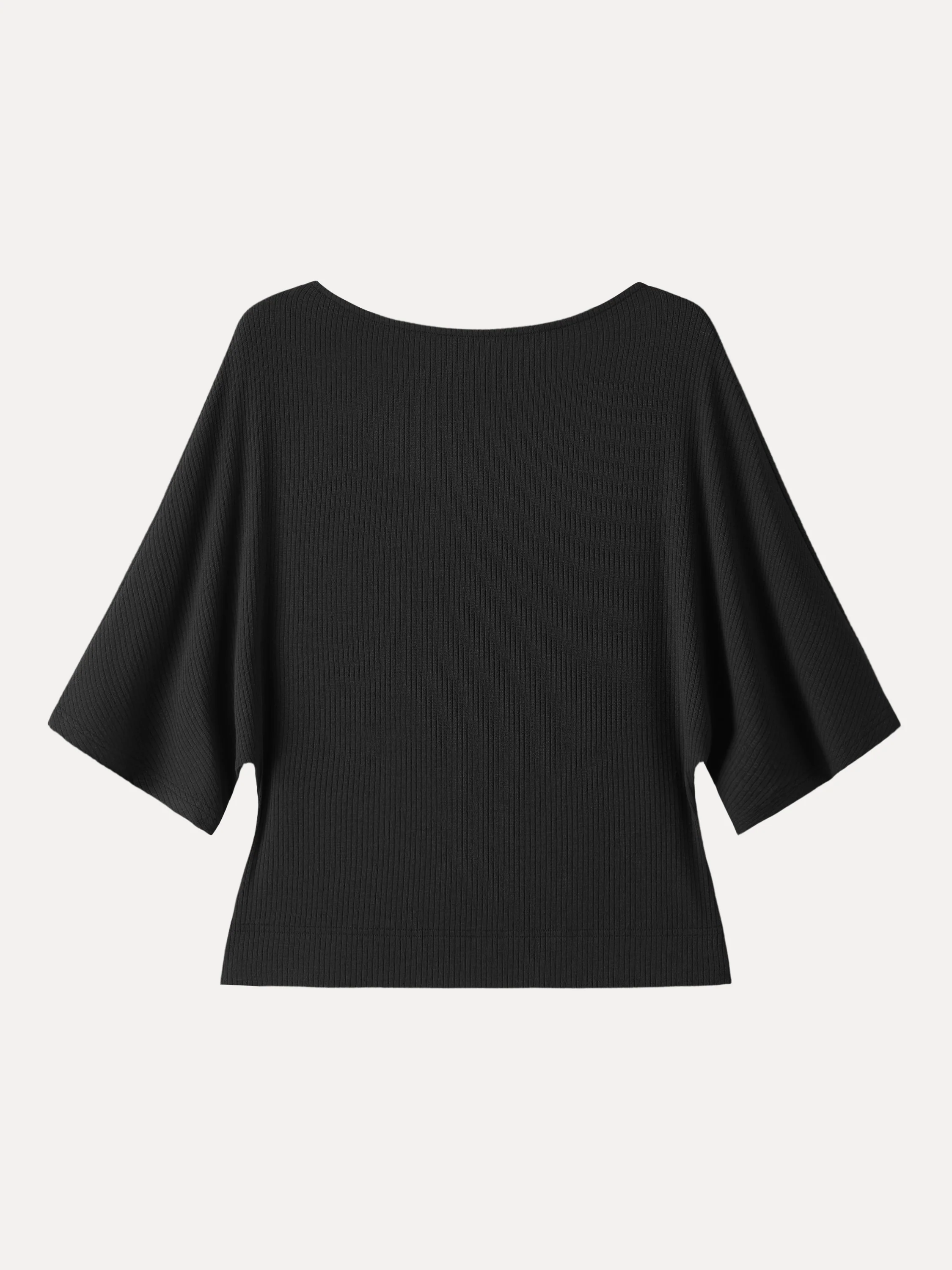 Soft Ribbed Boatneck Relaxed Top - Image 15