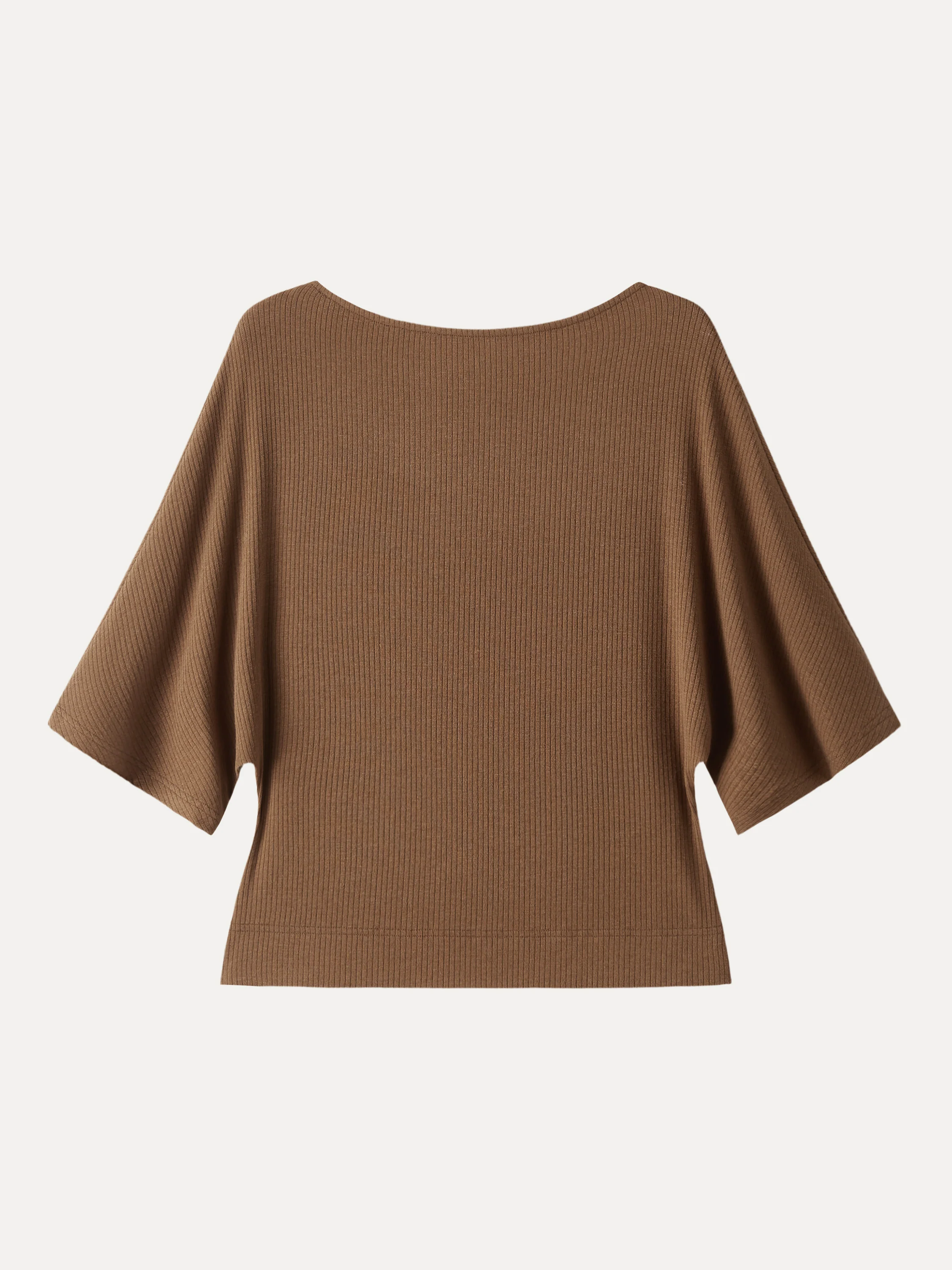 Soft Ribbed Boatneck Relaxed Top - Image 9