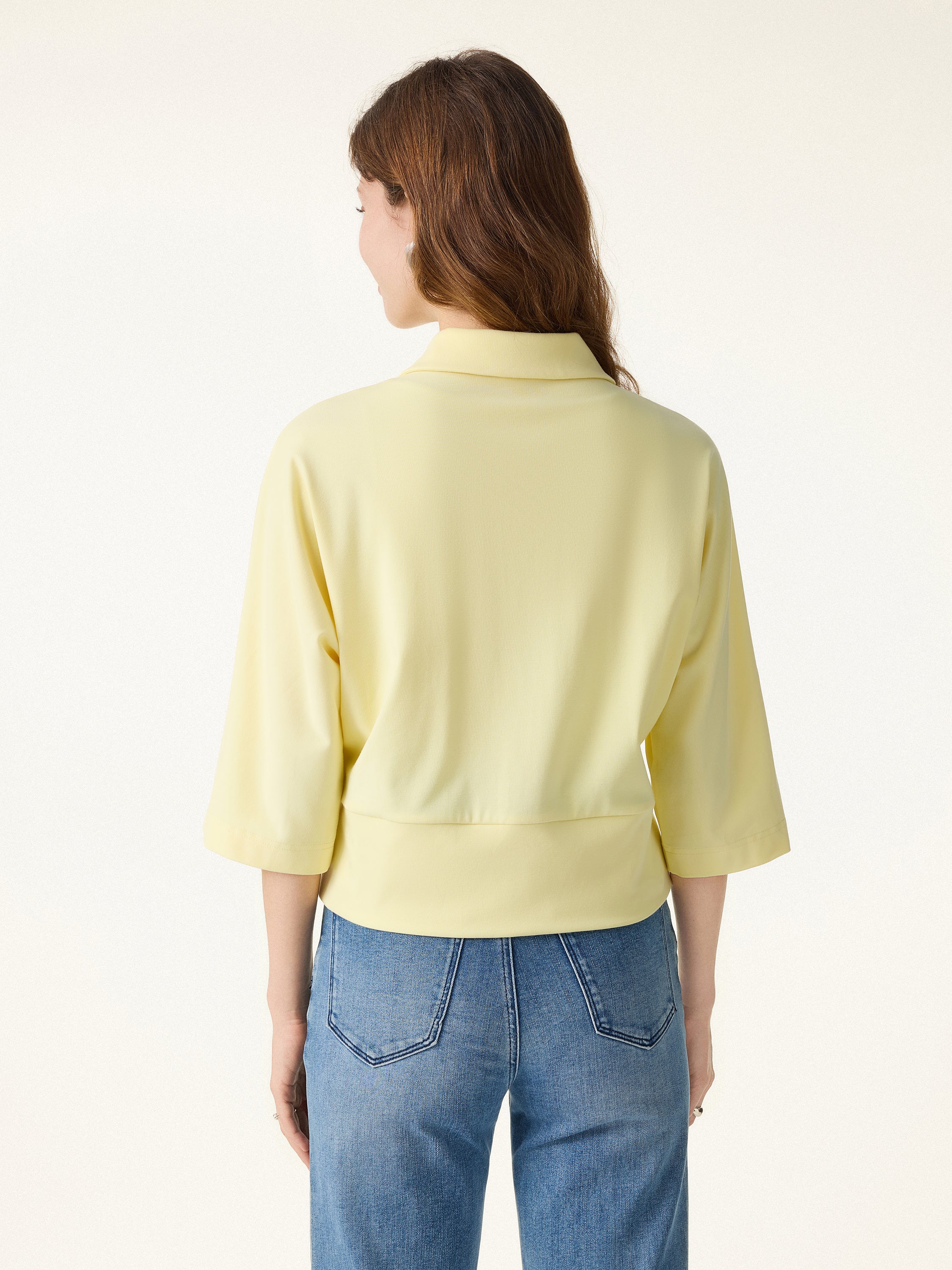 Soft Stretch Collared Button-Up Shirt Cardigan - Image 8