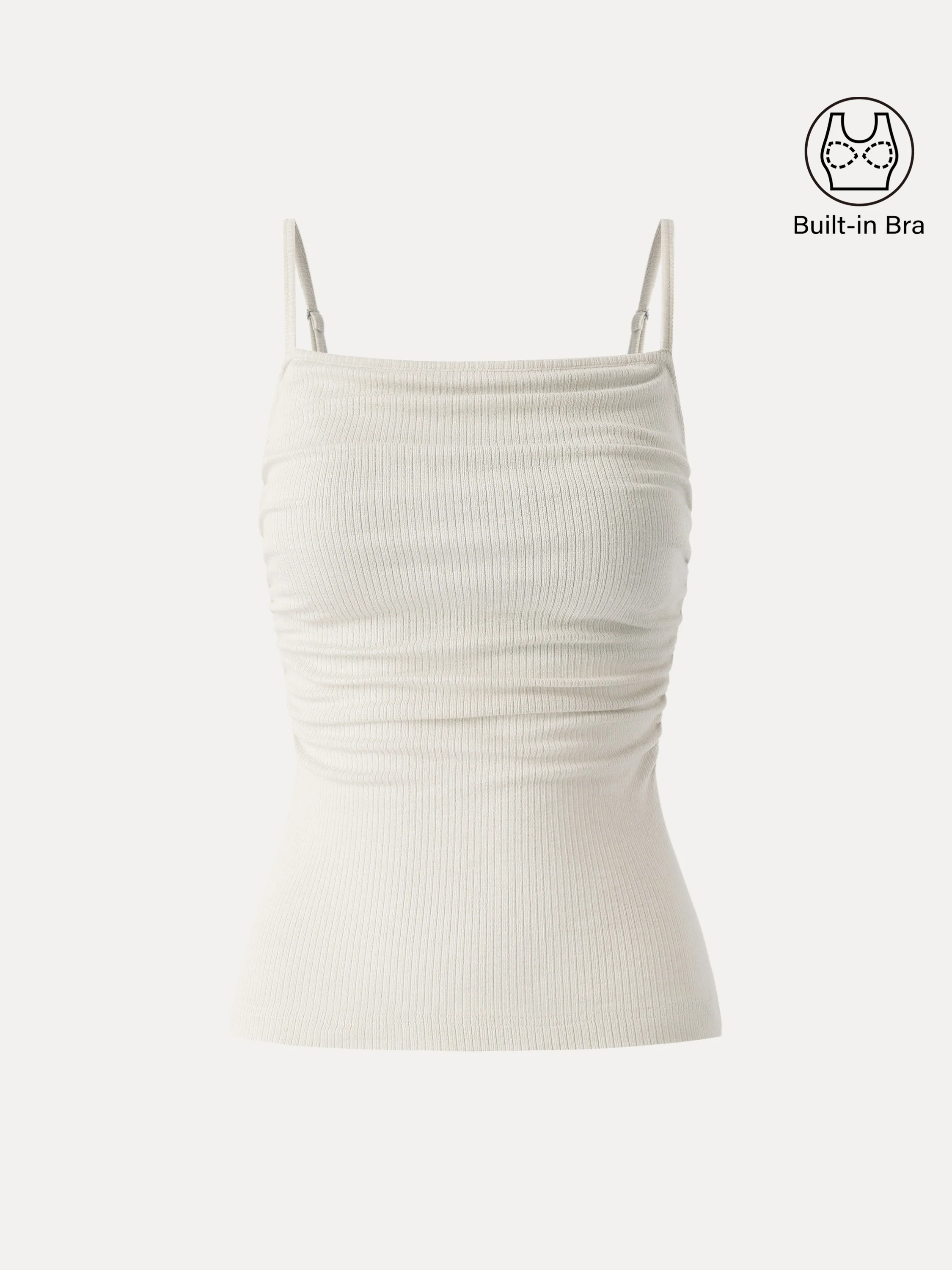 Soft Textured Adjustable Spaghetti Bra Tank - Image 11