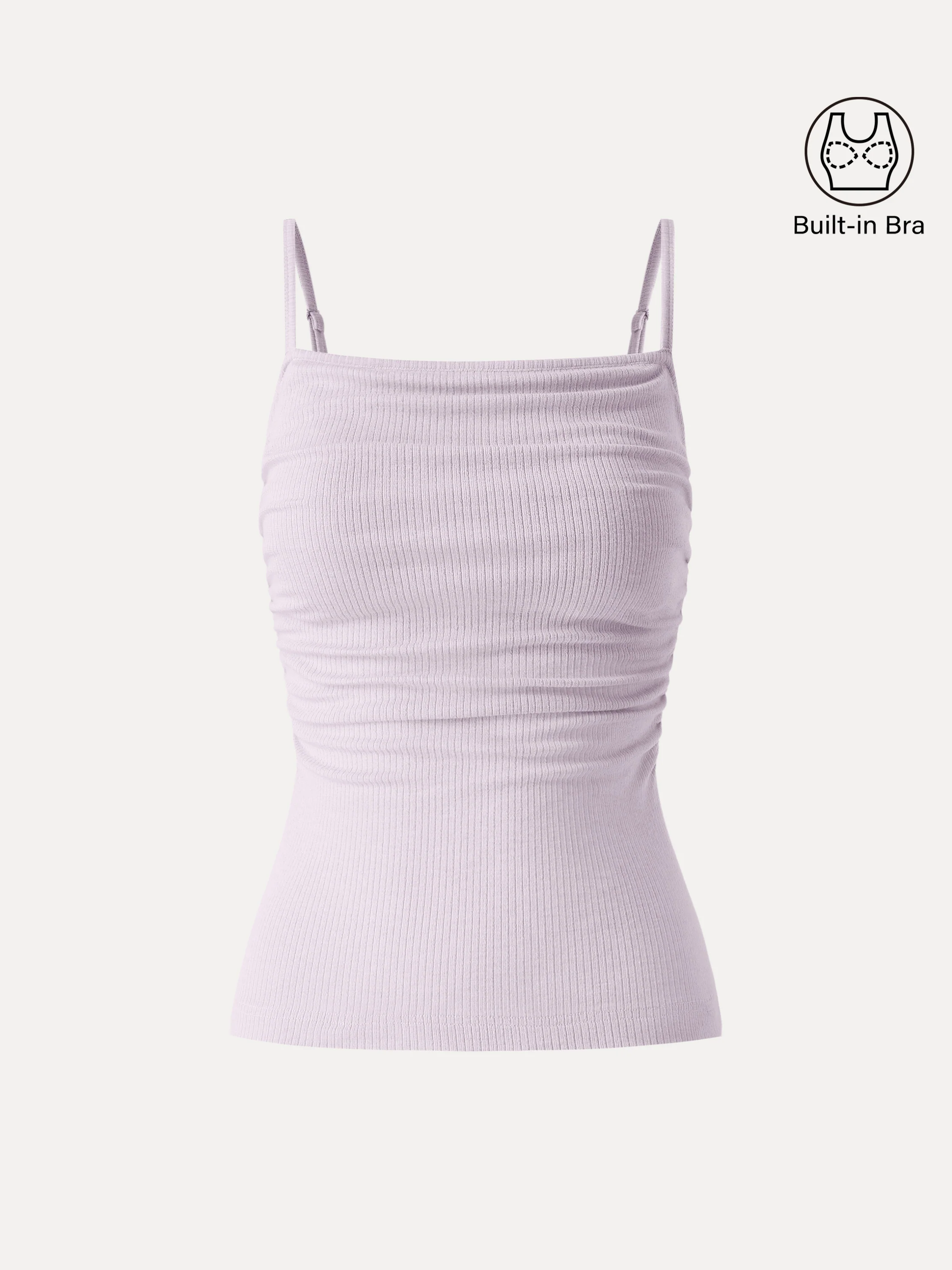 Soft Textured Adjustable Spaghetti Bra Tank - Image 13